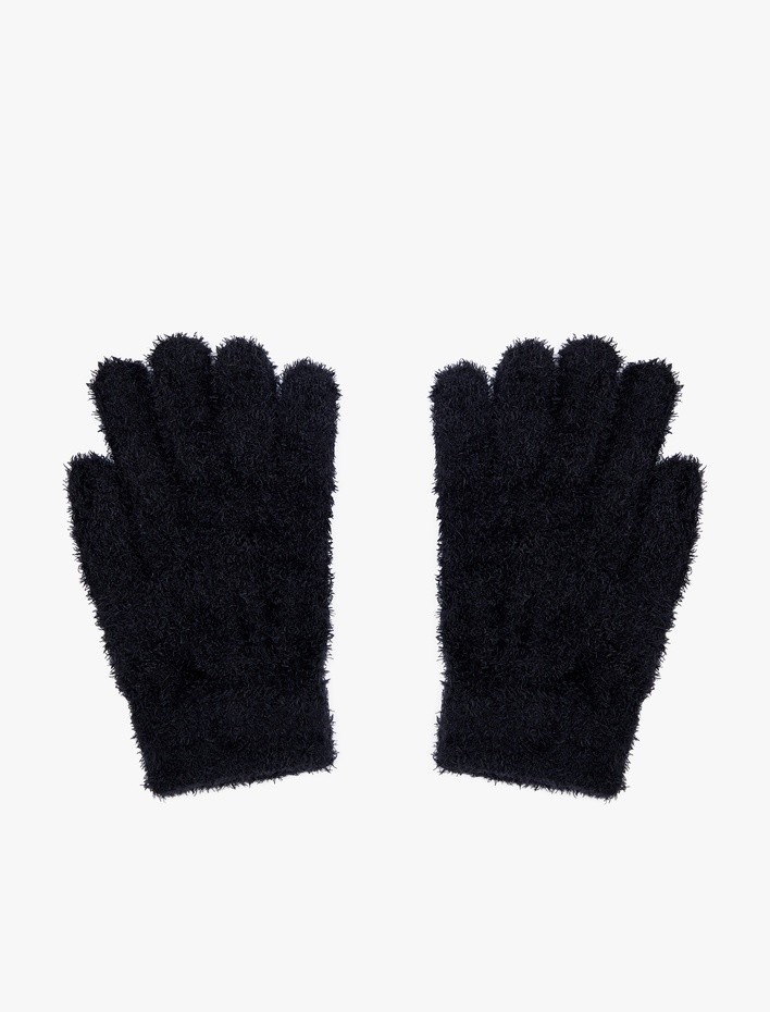 Kadın Peluş Eldiven Yumuşak Dokulu