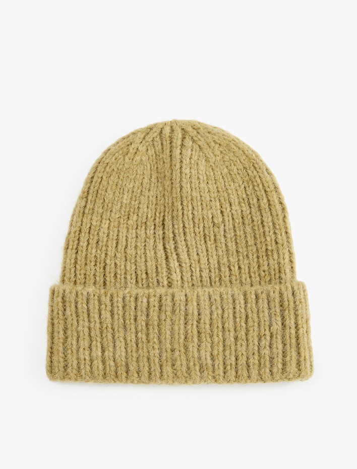 Kadın Basic Katlı Örgü Bere