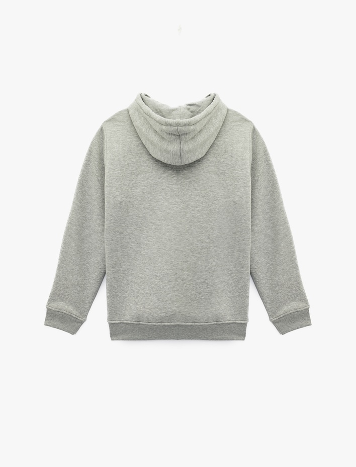  Uzun Kollu Şardonlu Cep Detaylı Fermuarlı Hırka