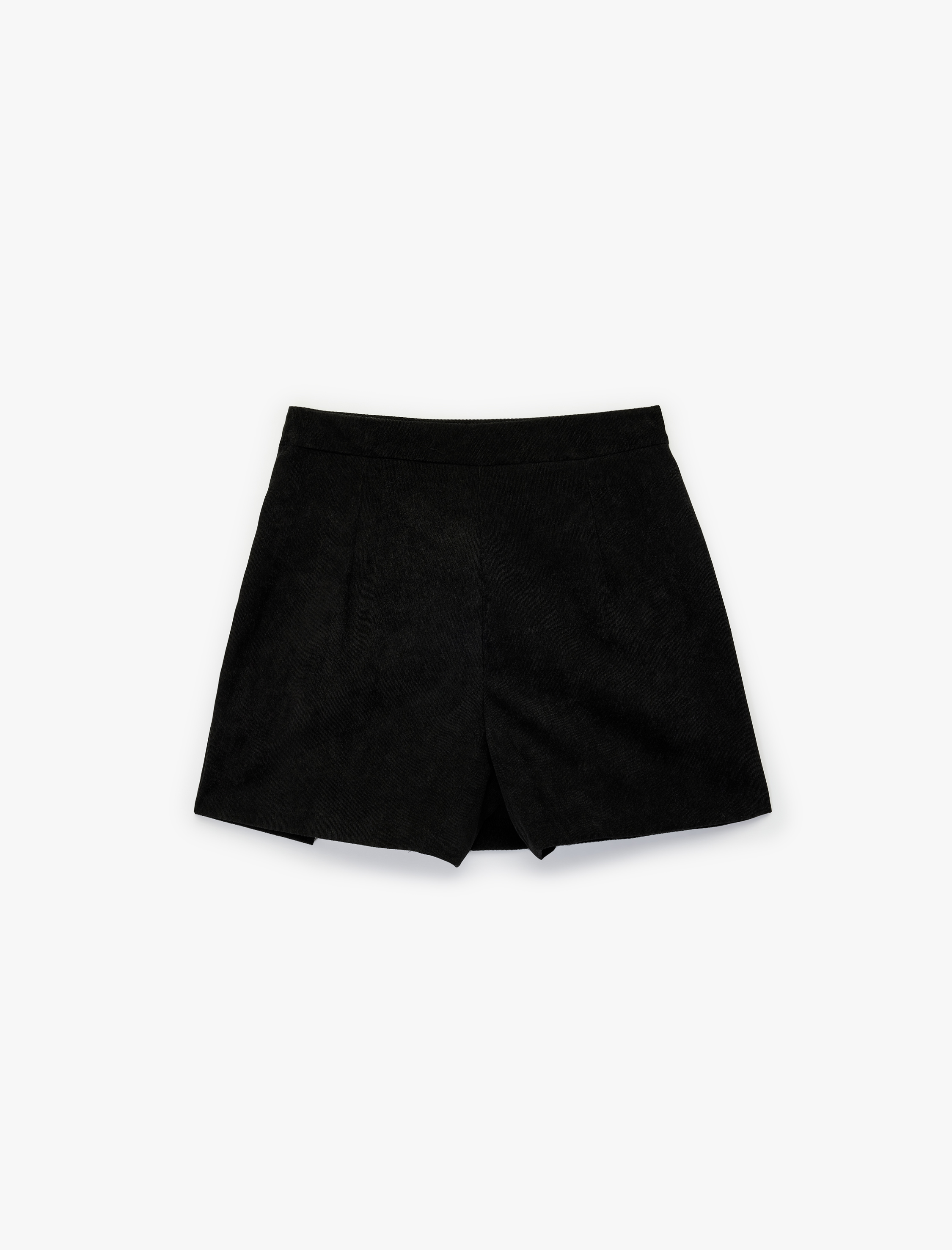   Yırtmaç Detaylı Standart Bel Mini Şort Etek