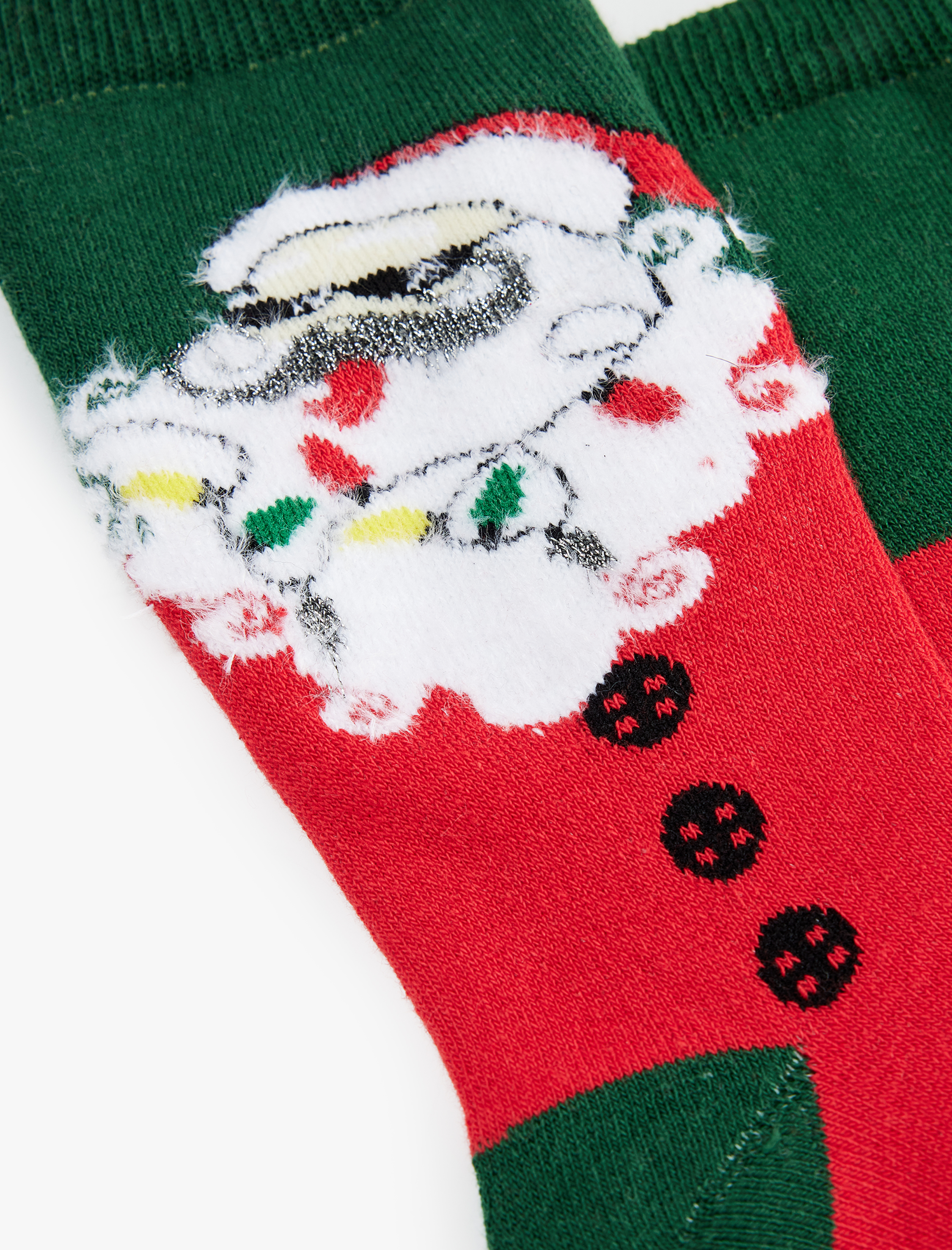  Kadın Renk Bloklu Pamuklu Havlu Soket Yılbaşı Çorabı