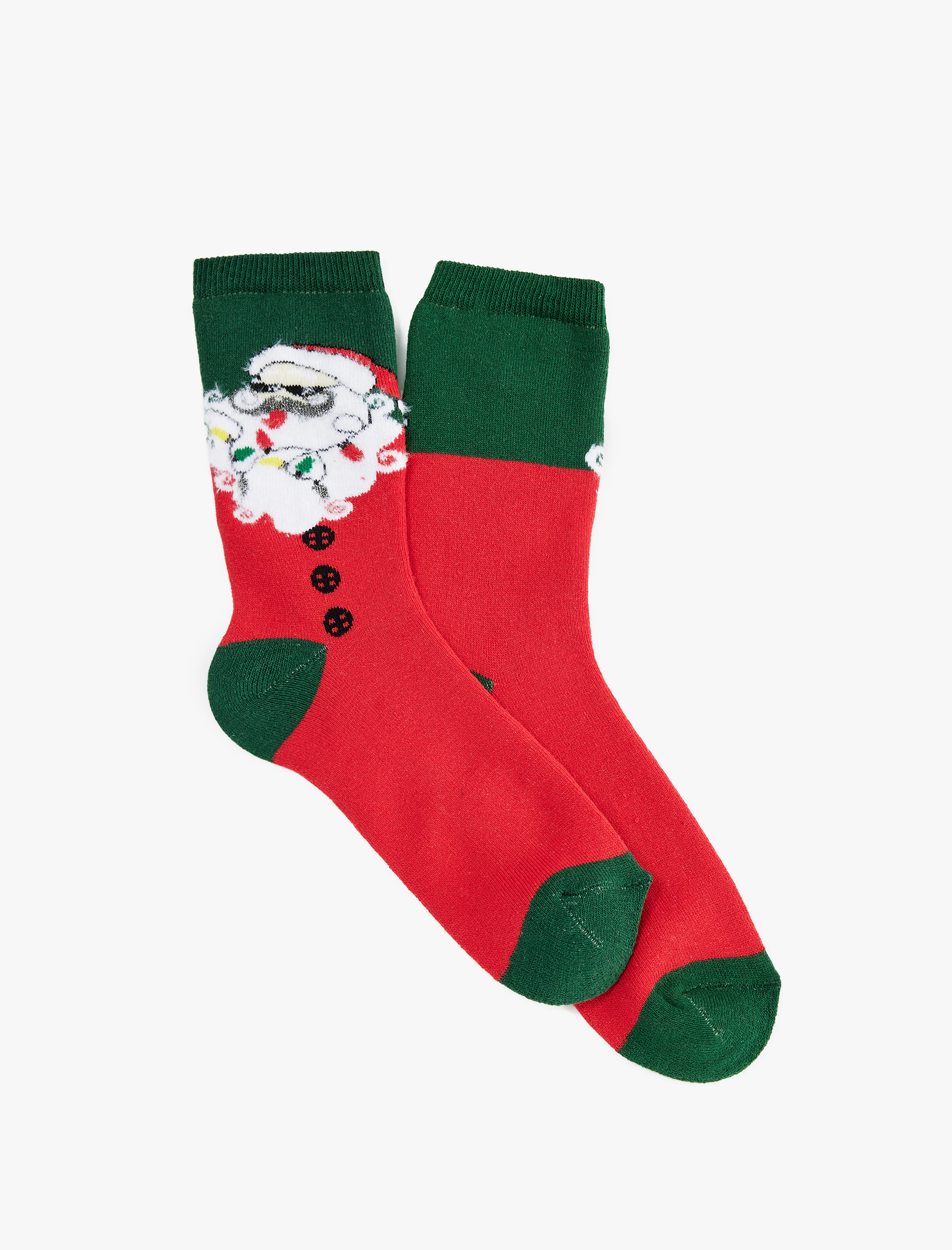  Kadın Renk Bloklu Pamuklu Havlu Soket Yılbaşı Çorabı