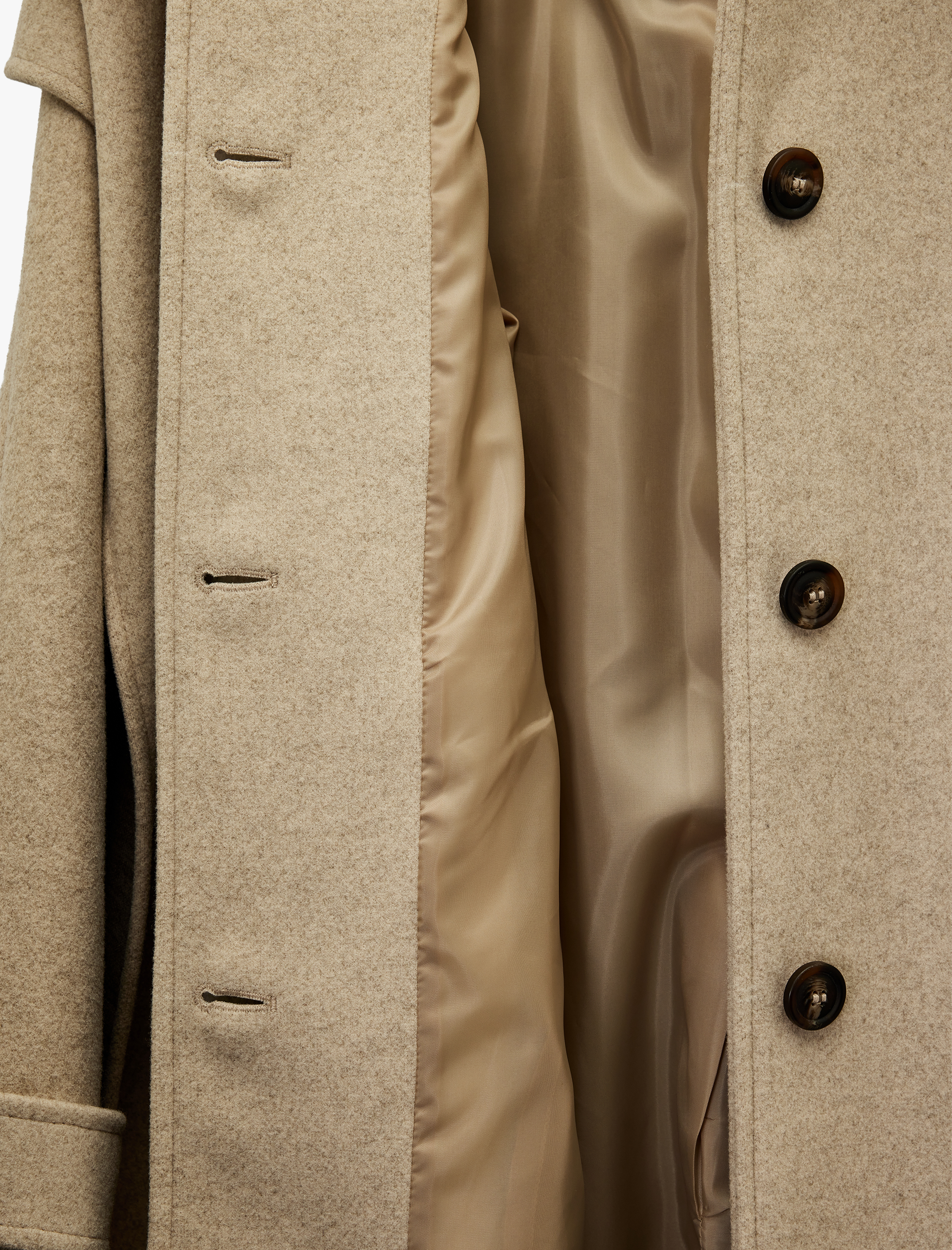   Atkılı Kaban Kaşe Düğmeli Cepli Uzun Kollu