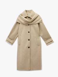 Atkılı Kaban Kaşe Düğmeli Cepli Uzun Kollu