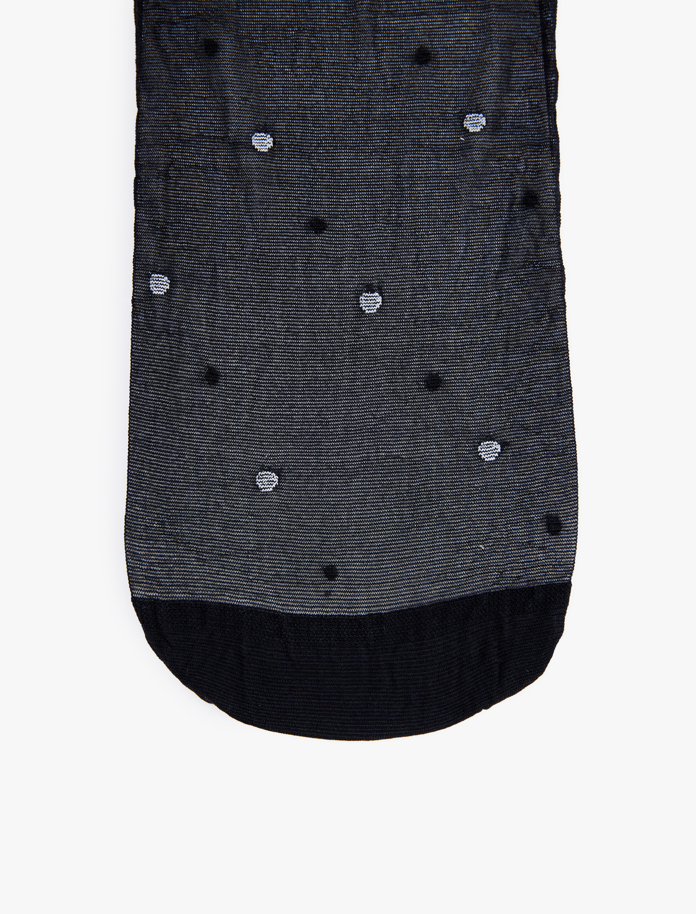  Kadın 15 Den Puantiye Desenli Simli Külotlu Çorap