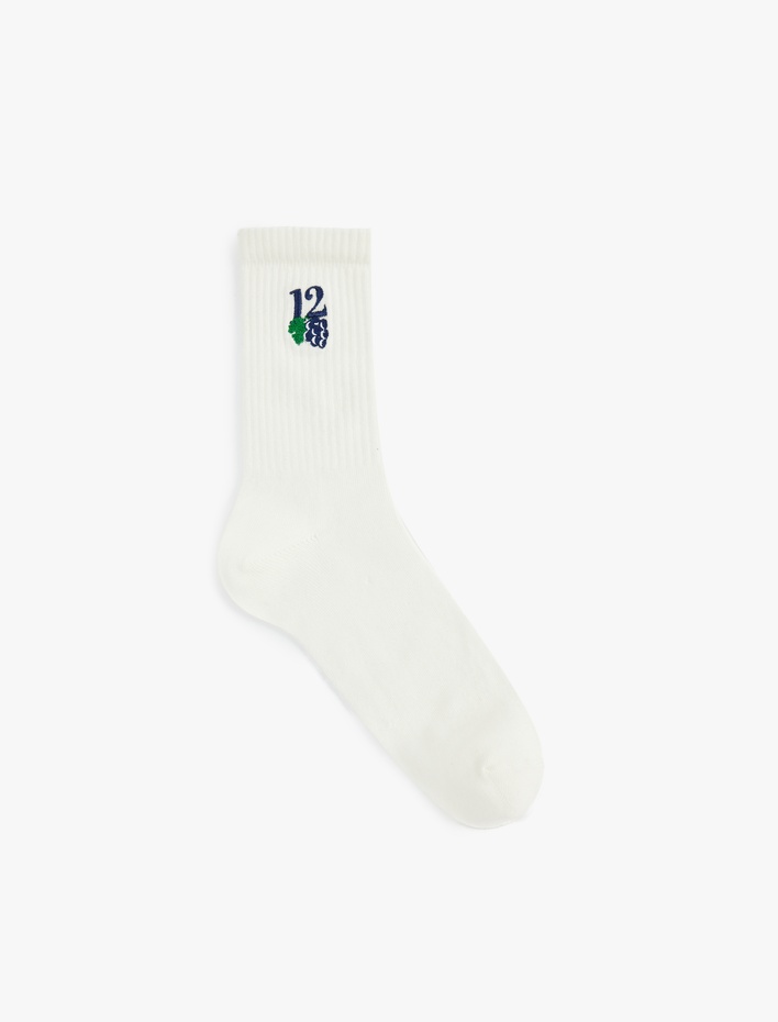 Kadın İşlemeli Soket Yılbaşı Çorabı