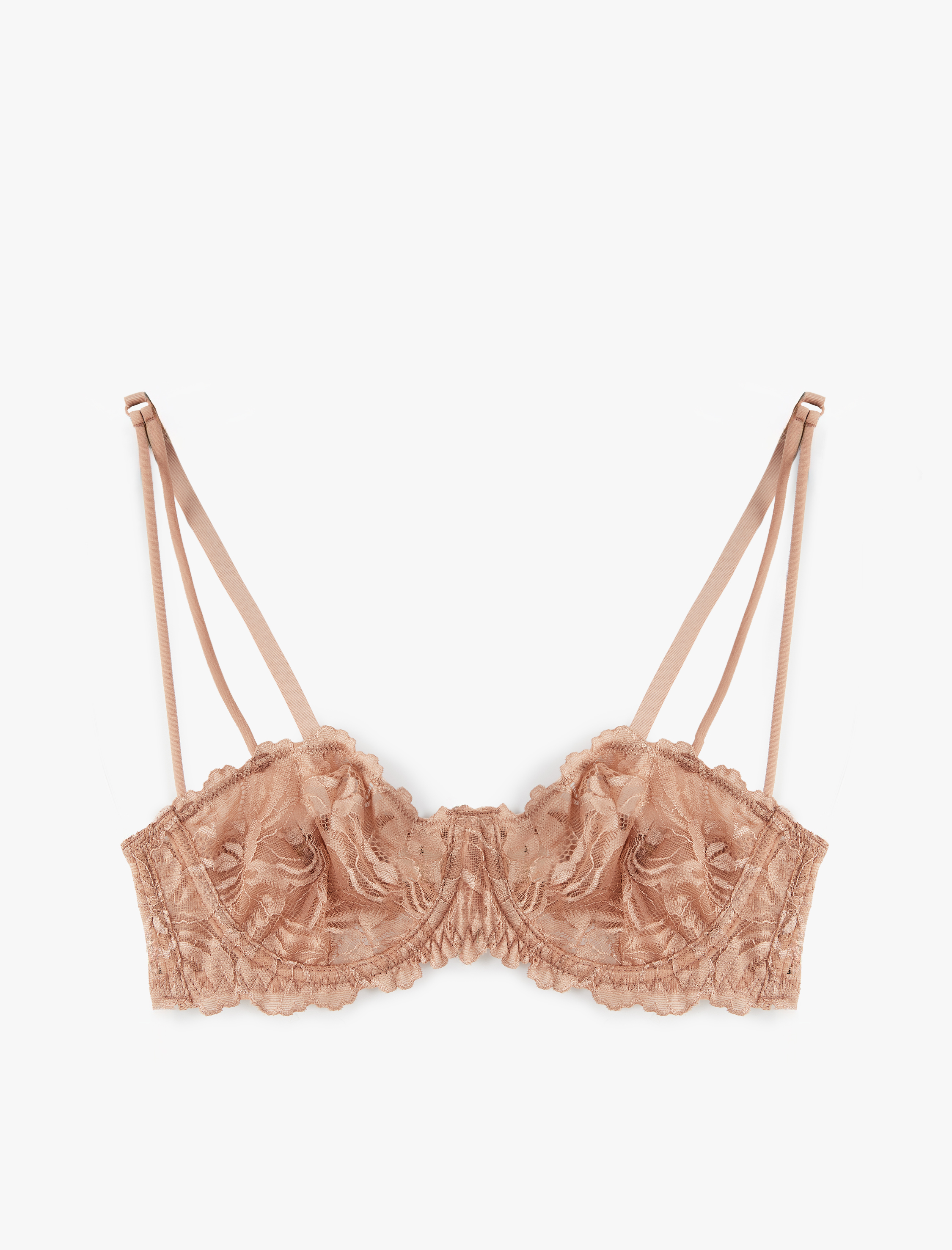   Dantel Detaylı Dolgusuz Balenli Sütyen