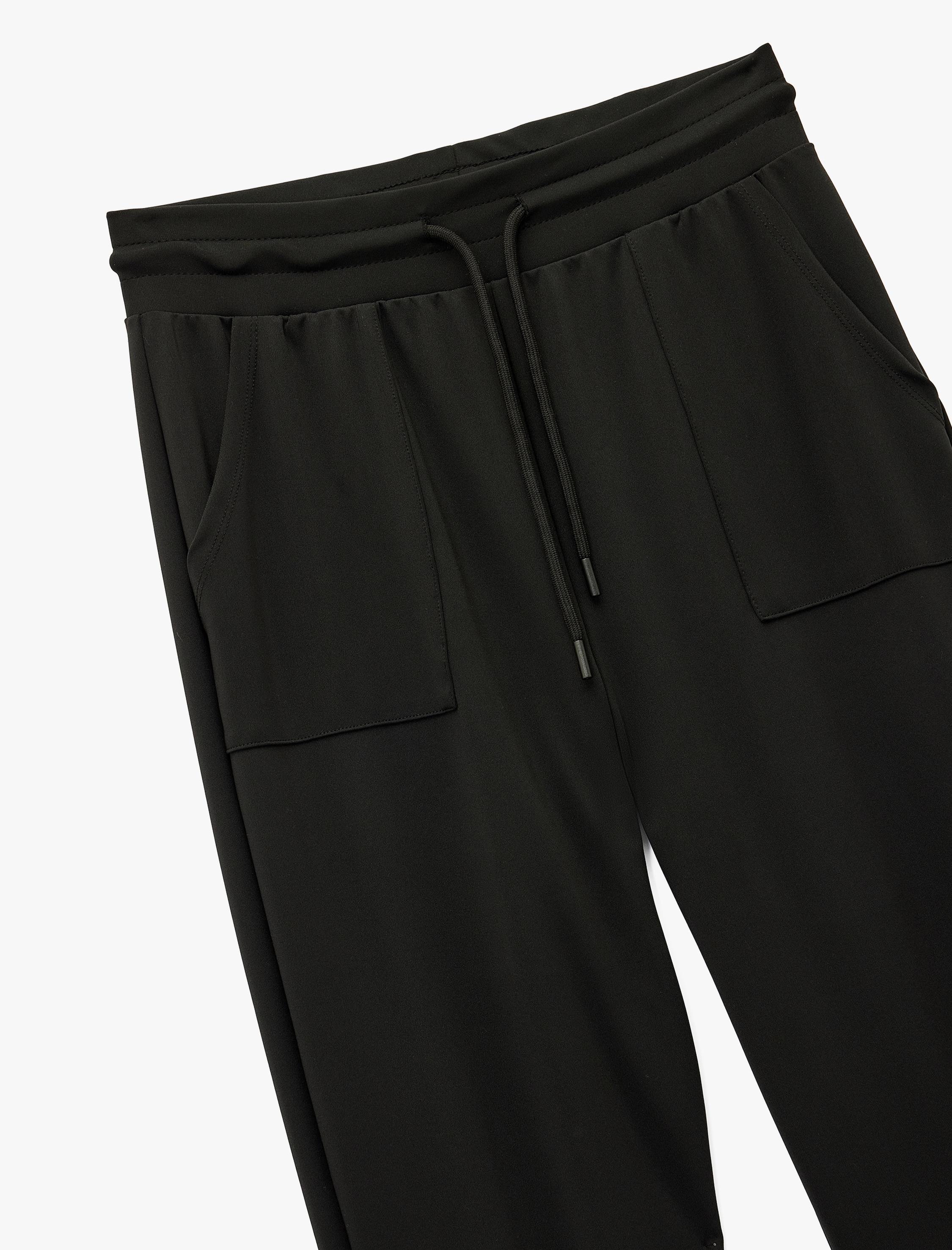   Yüksek Bel Bağcıklı Rahat Kalıp Cepli Spor Jogger Eşofman Altı