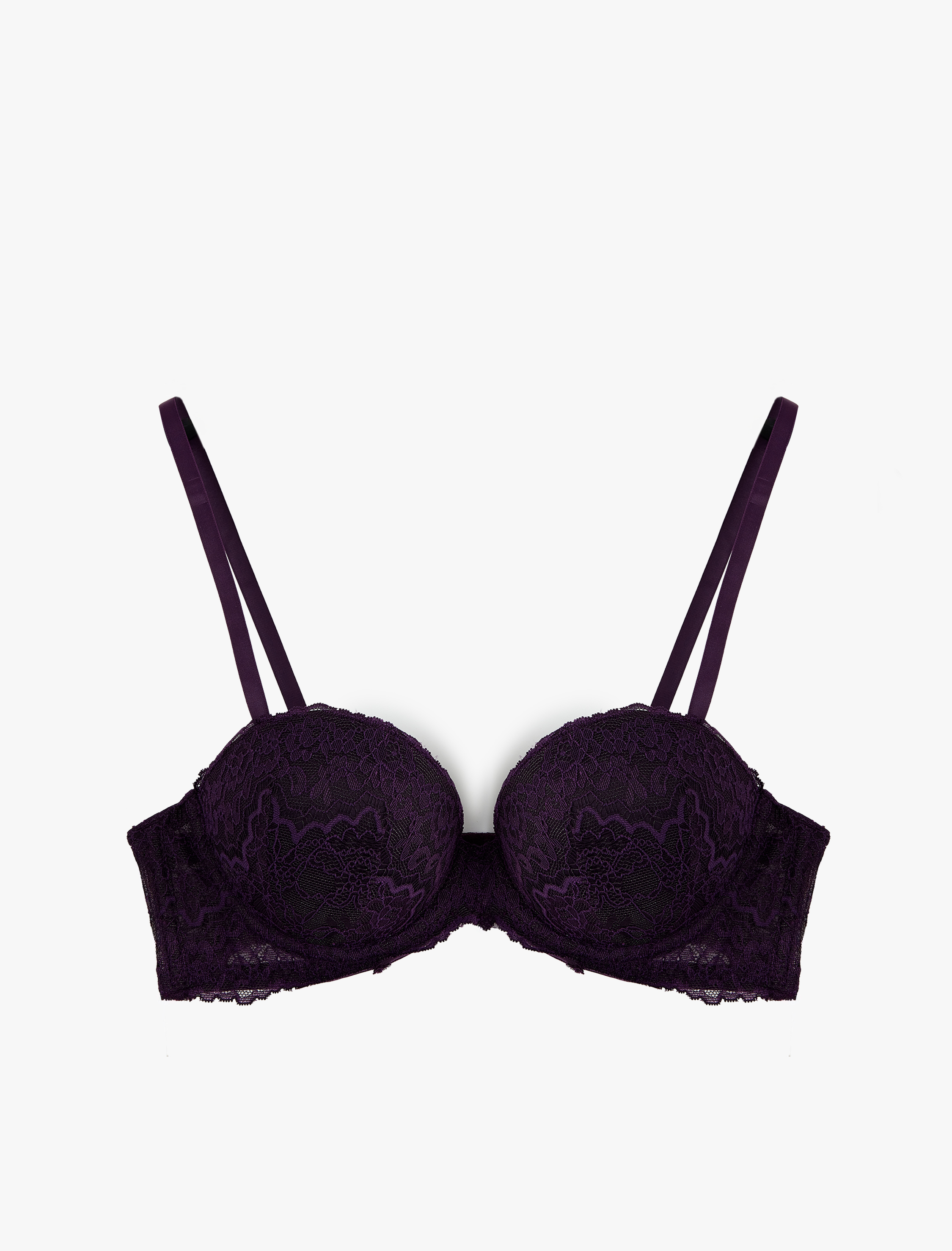   Ekstra Dolgulu Destekli Balensiz Dantelli Sütyen