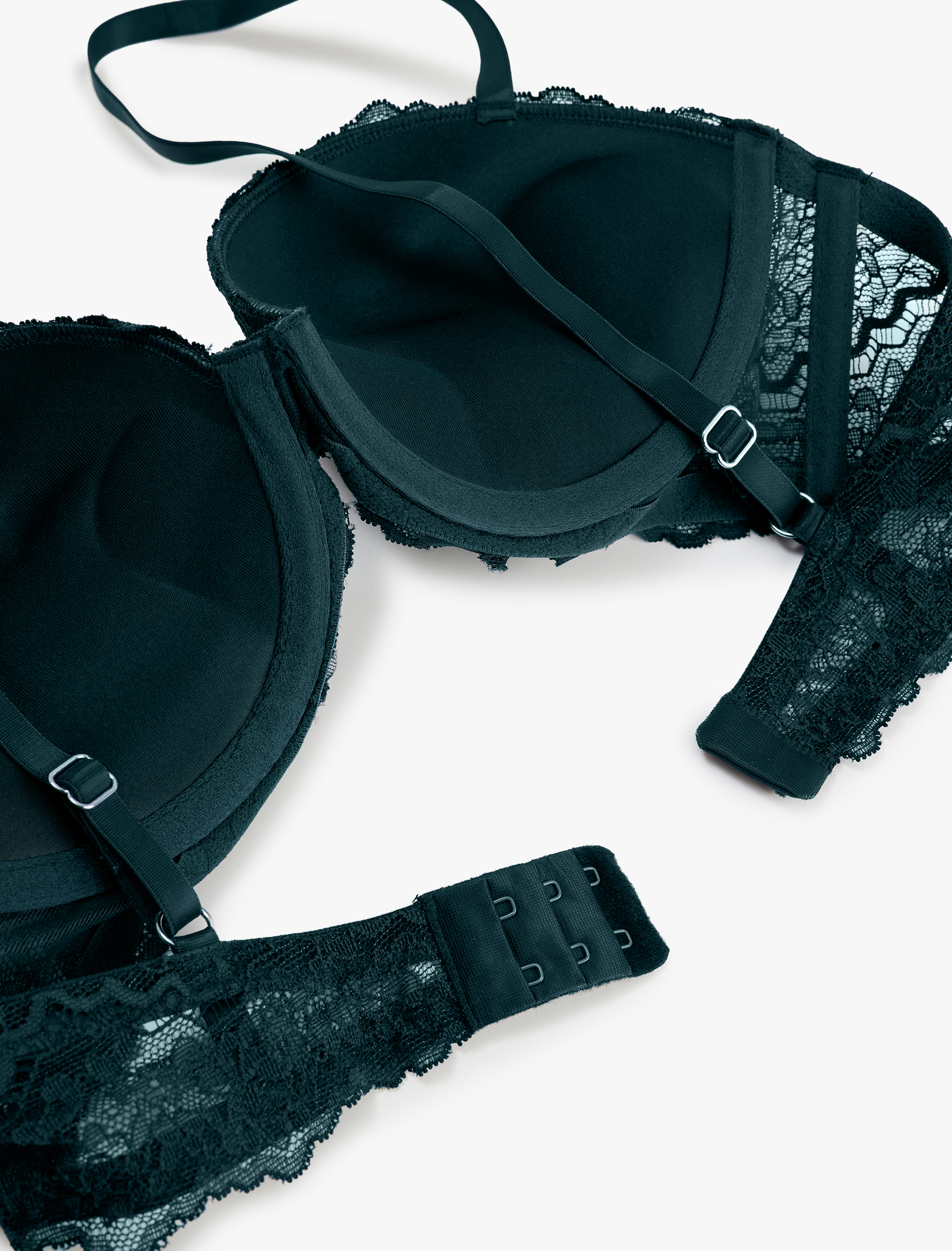   Ekstra Dolgulu Destekli Balensiz Dantelli Sütyen