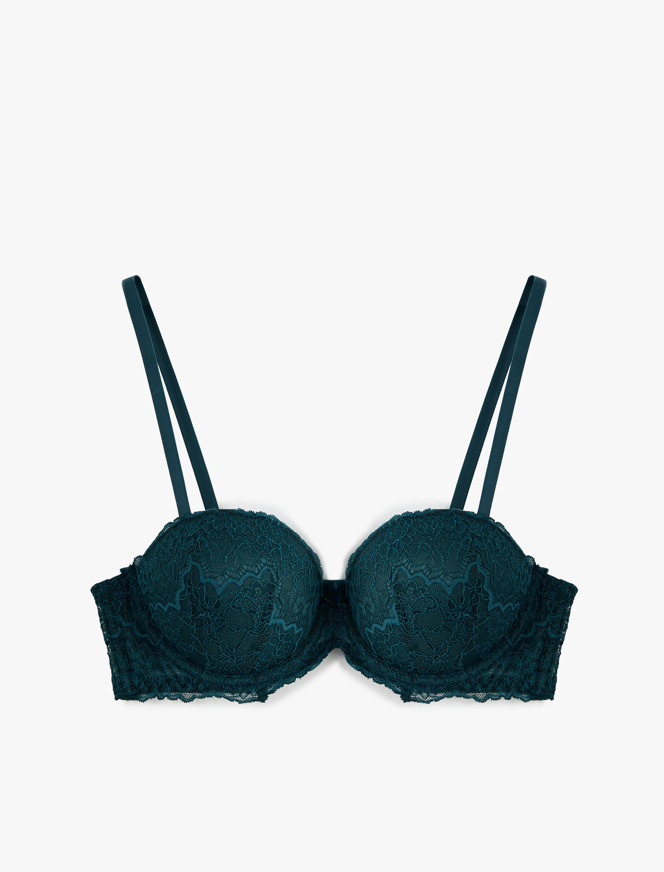   Ekstra Dolgulu Destekli Balensiz Dantelli Sütyen