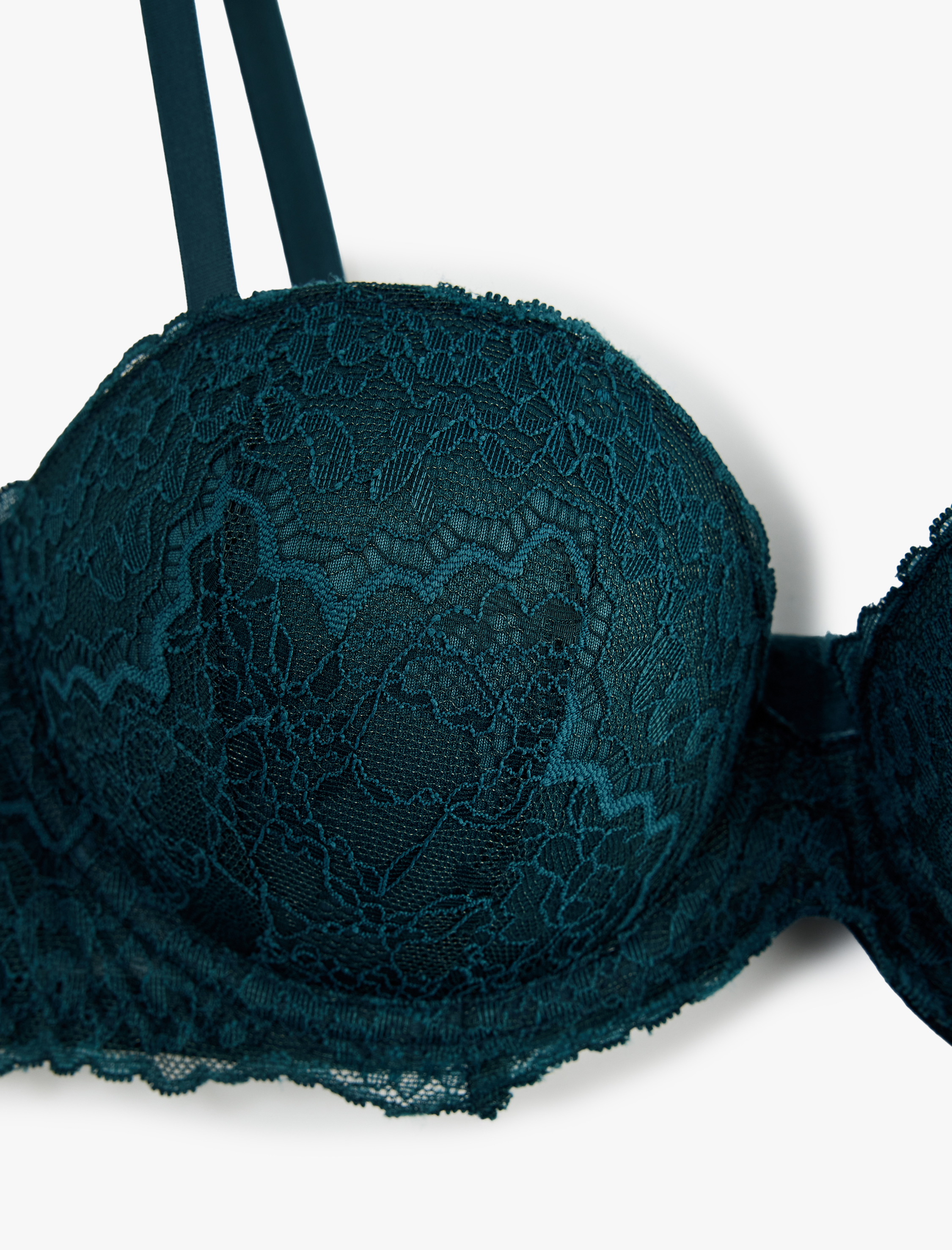   Ekstra Dolgulu Destekli Balensiz Dantelli Sütyen