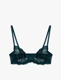 Balenli Dolgusuz Rahat Kalıp Dantelli Sütyen