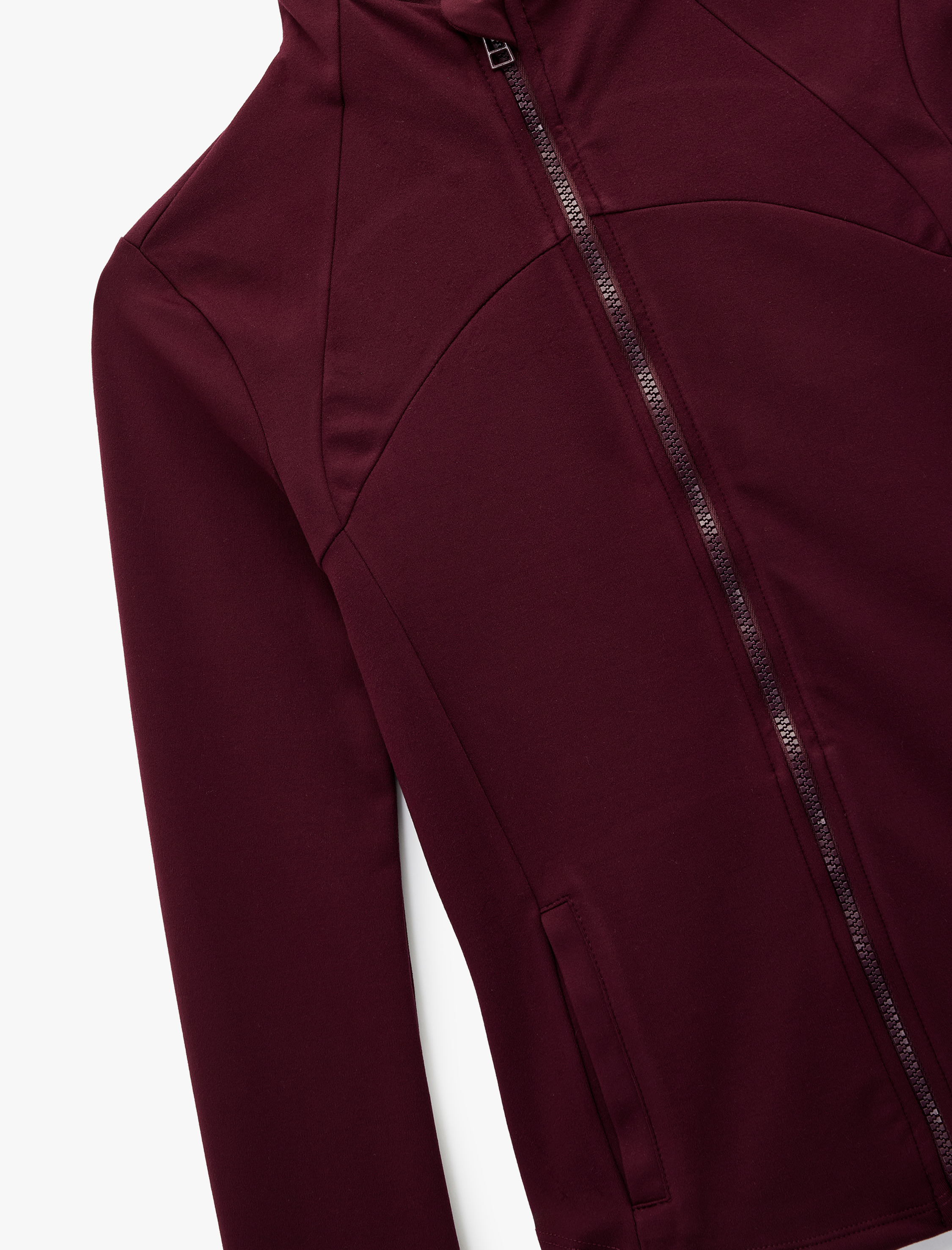   Slim Fit Uzun Kollu Dik Yaka Cepli Fermuarlı Spor Ceket