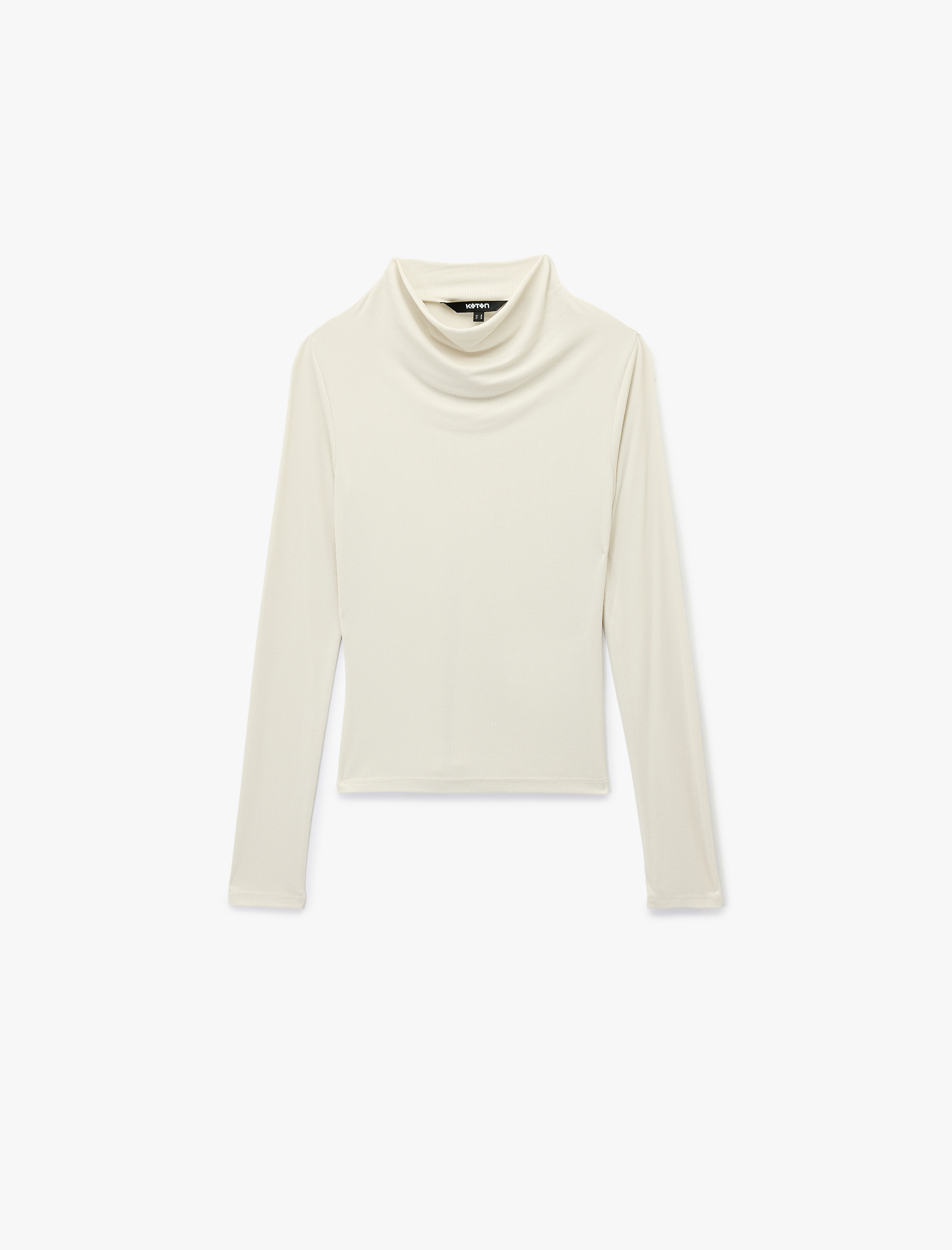   Slim Fit Modal Kumaş Uzun Kollu Dökümlü Dik Yaka Bluz