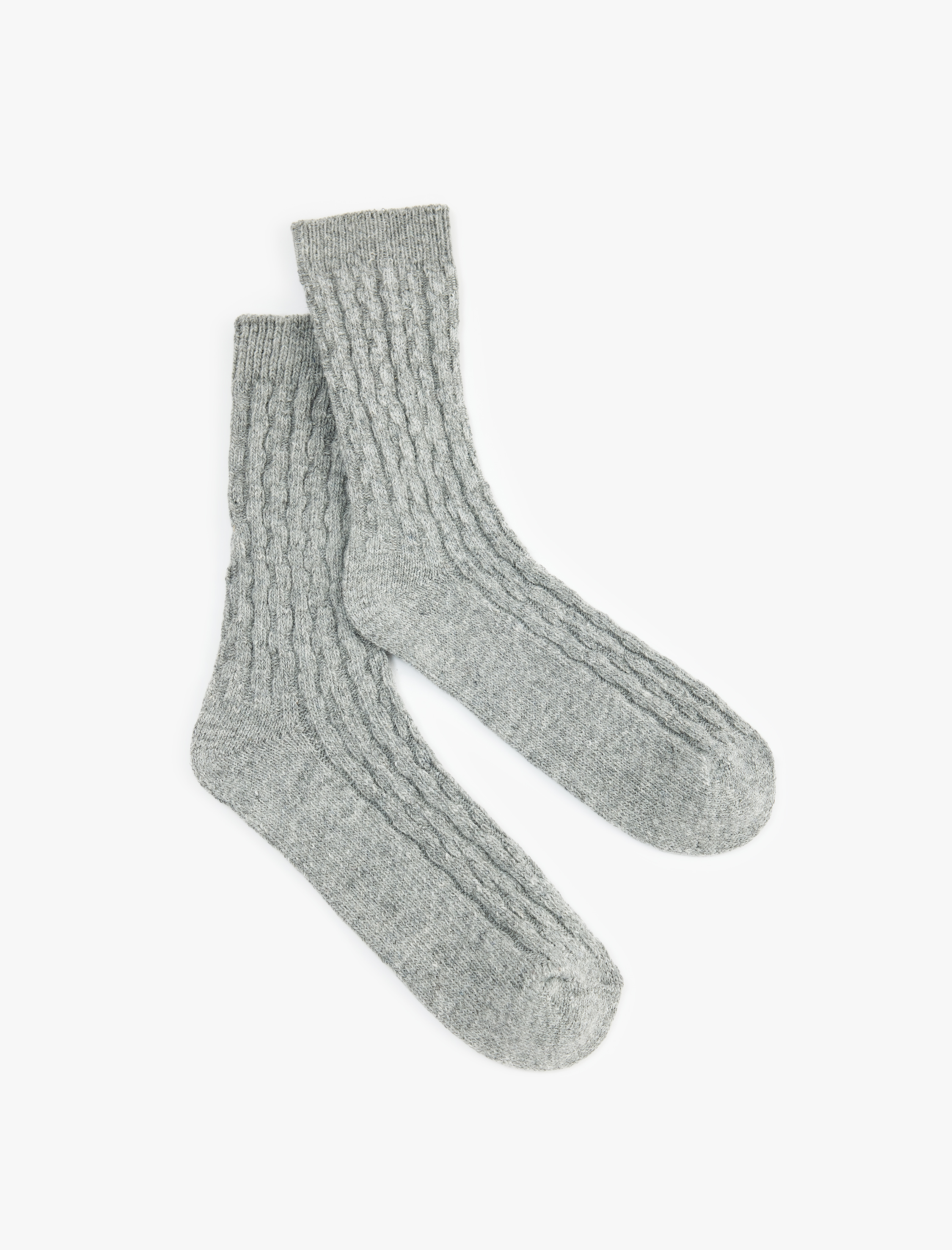  Erkek Koyun Yünü Karışımlı Dokulu Kalın Soket Çorap