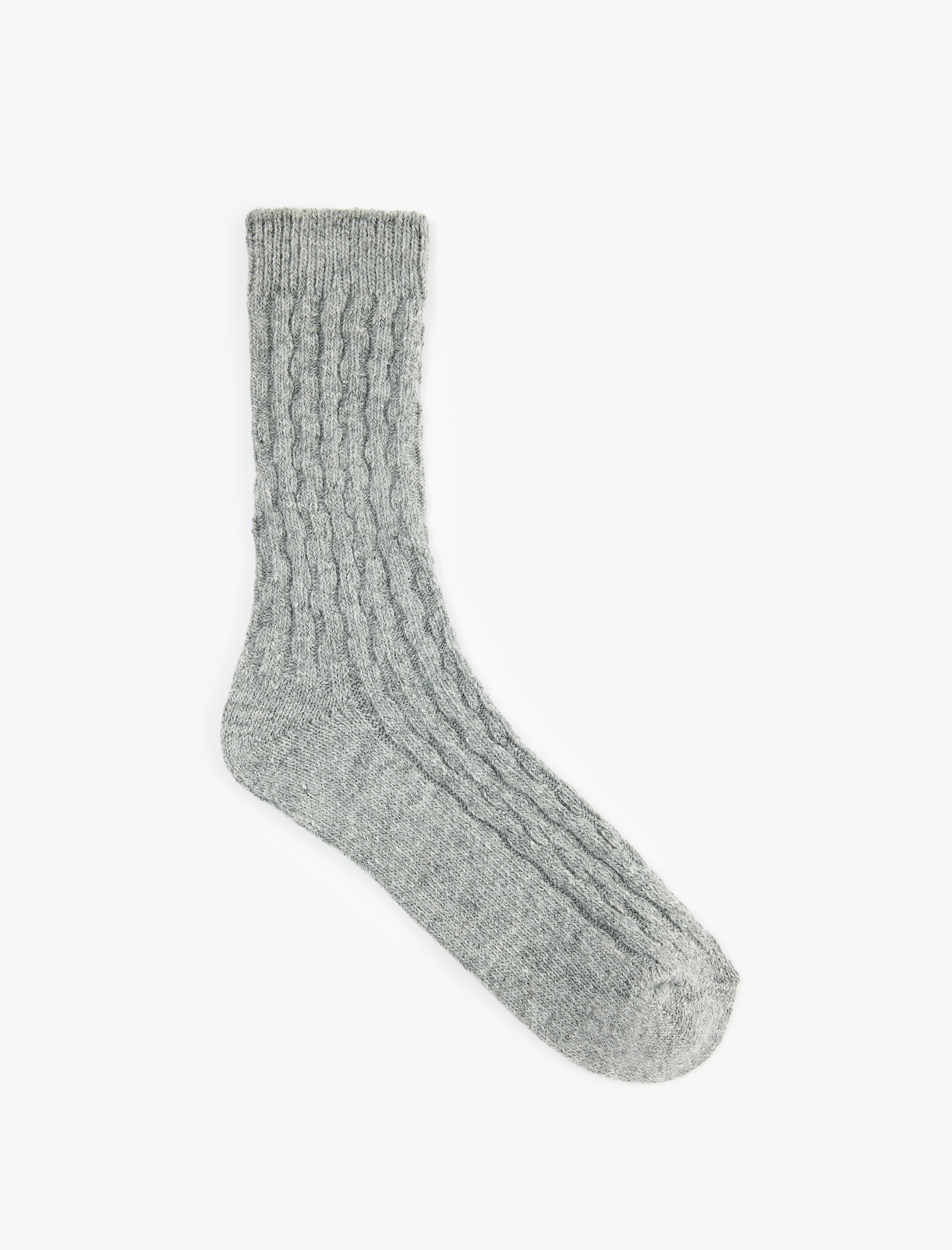  Erkek Koyun Yünü Karışımlı Dokulu Kalın Soket Çorap