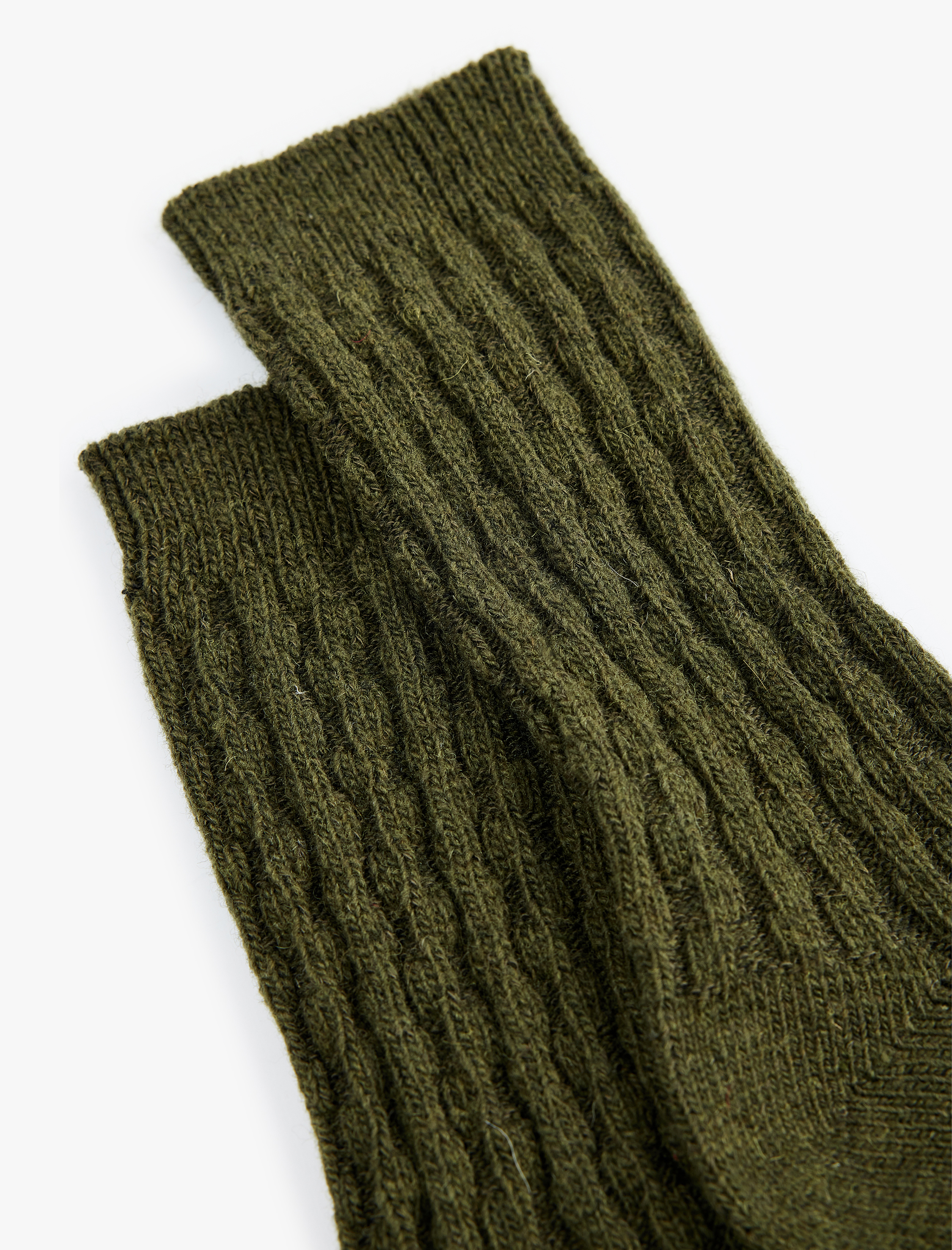  Erkek Koyun Yünü Karışımlı Dokulu Kalın Soket Çorap