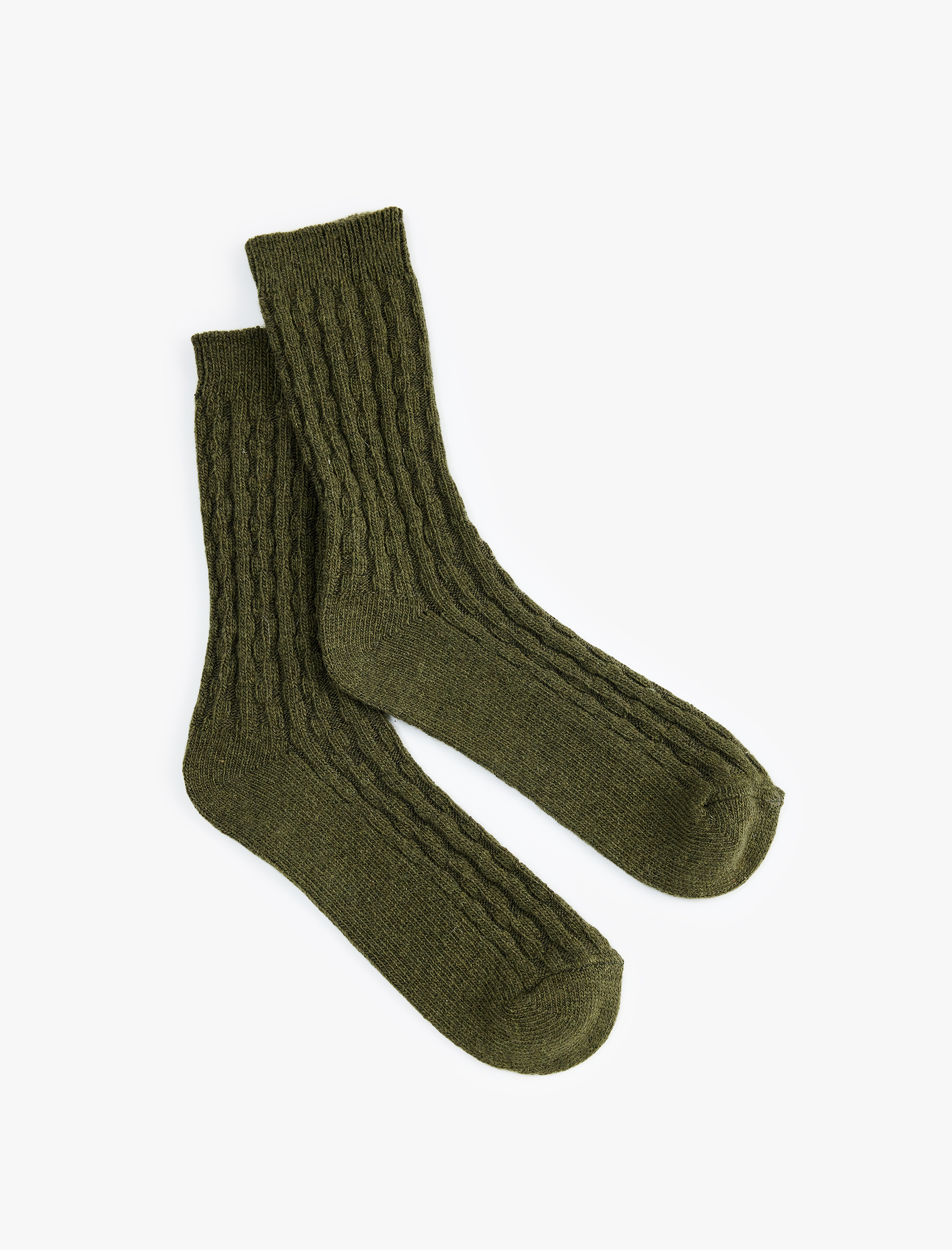  Erkek Koyun Yünü Karışımlı Dokulu Kalın Soket Çorap