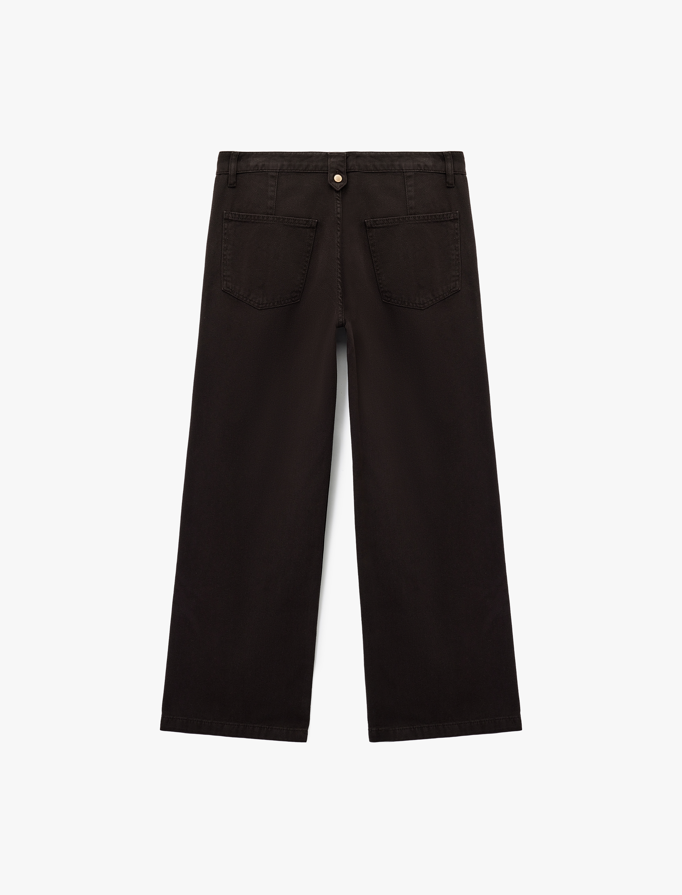   Koton X Melis Ağazat - Pamuklu Geniş Paça Kemer Detaylı Pantolon - Wide Leg Jeans