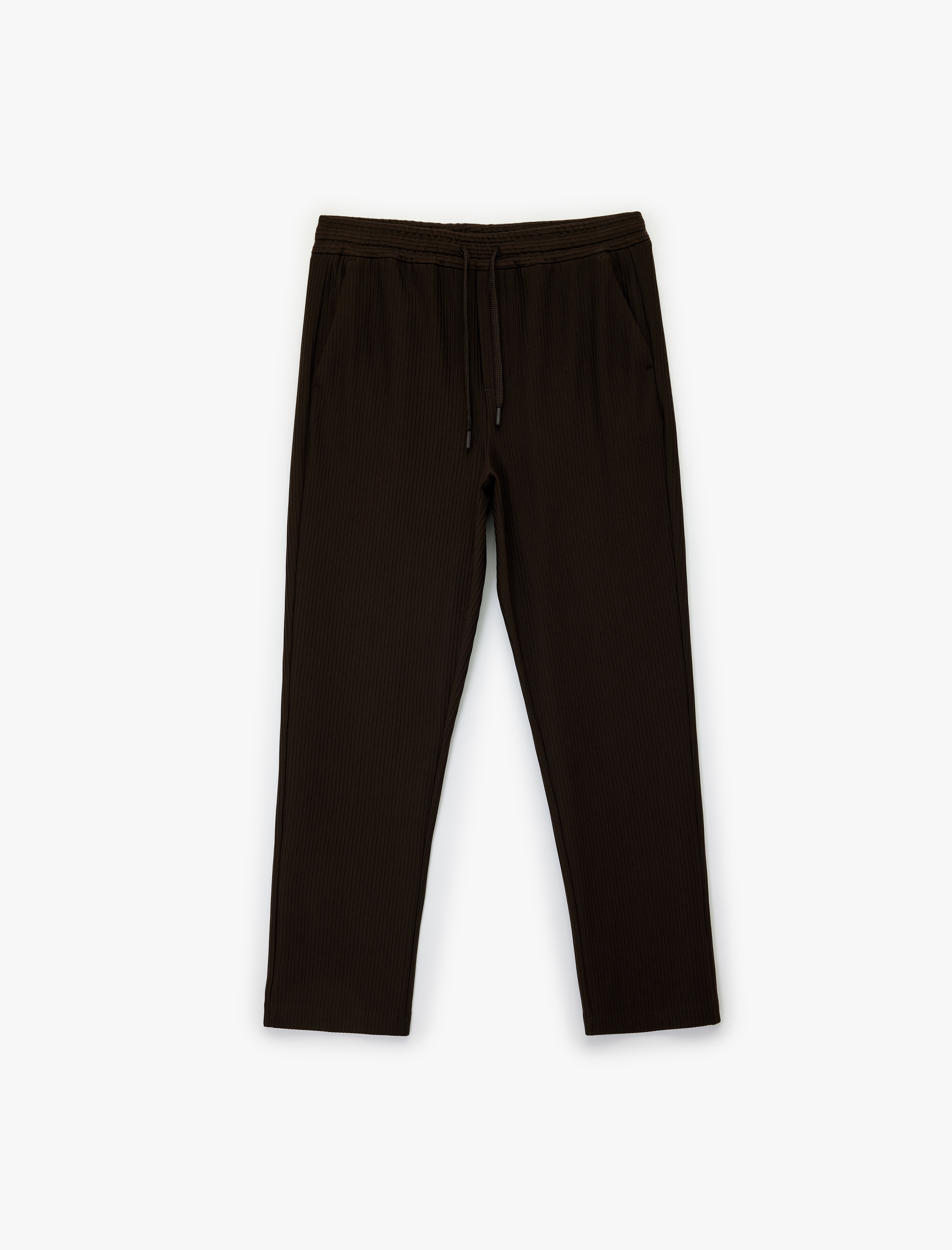   Regular Fit Cepli Fitilli Beli Bağcıklı Pantolon