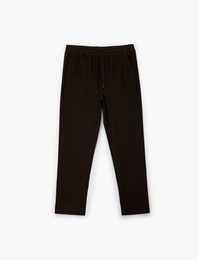 Regular Fit Cepli Fitilli Beli Bağcıklı Pantolon