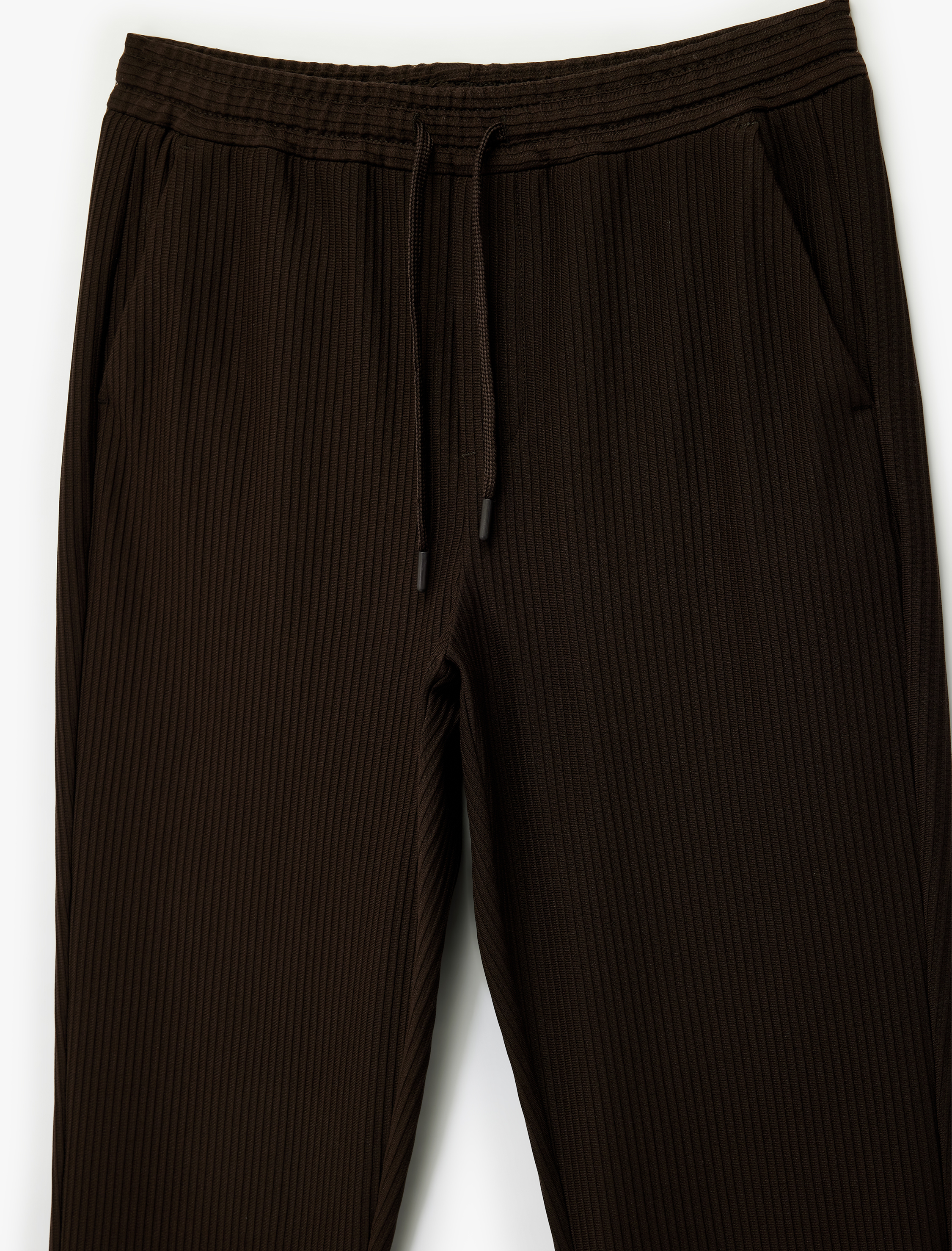   Regular Fit Cepli Fitilli Beli Bağcıklı Pantolon