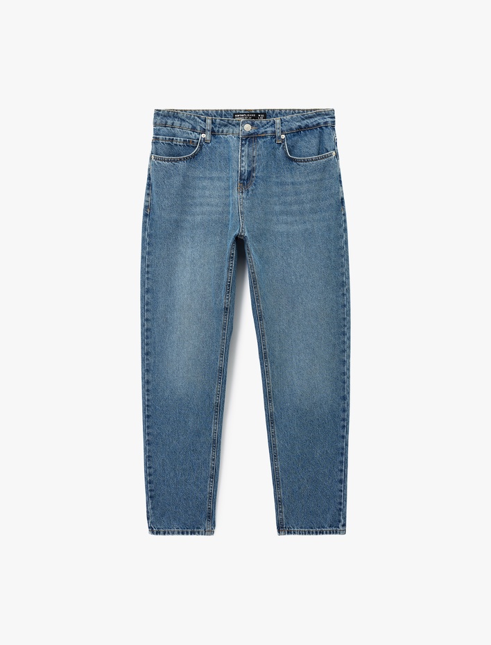  Pamuklu Normal Bel Regular Fit Tapered Jean Pantolon - Joe Jean