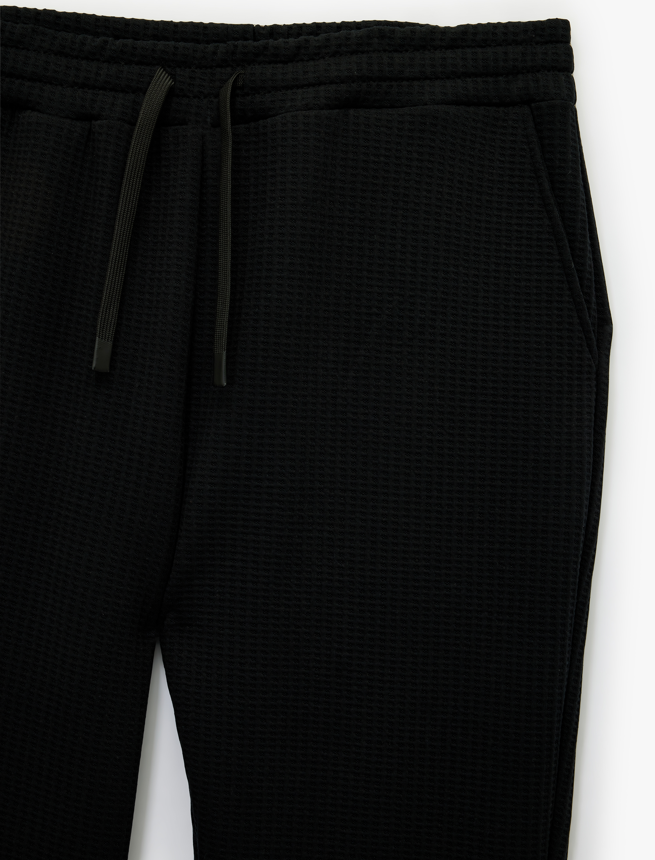   Regular Fit Cepli Dokulu Beli Bağcıklı Eşofman Altı