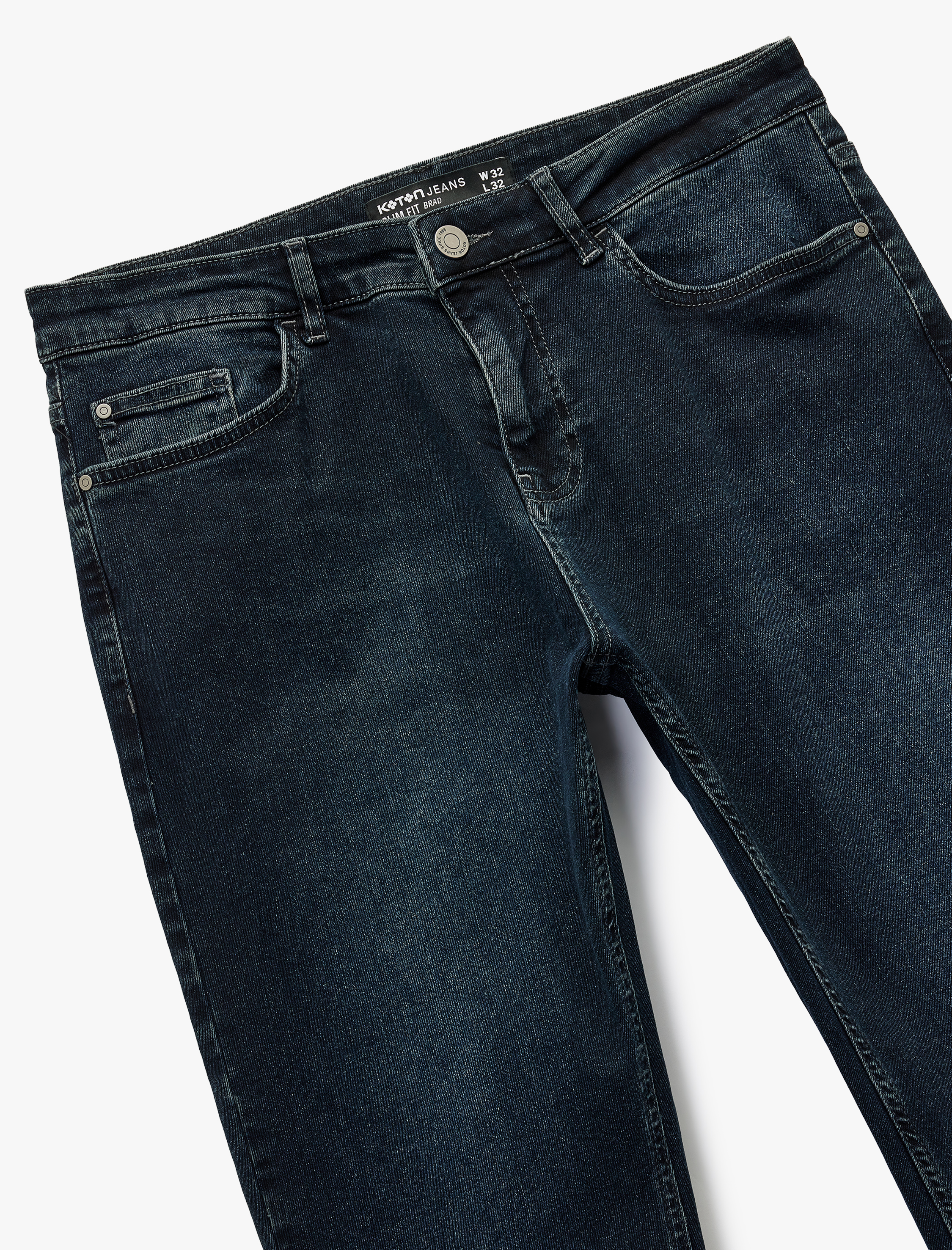   Normal Bel Pamuklu Slim Fit Jean Pantolon - Brad Jean