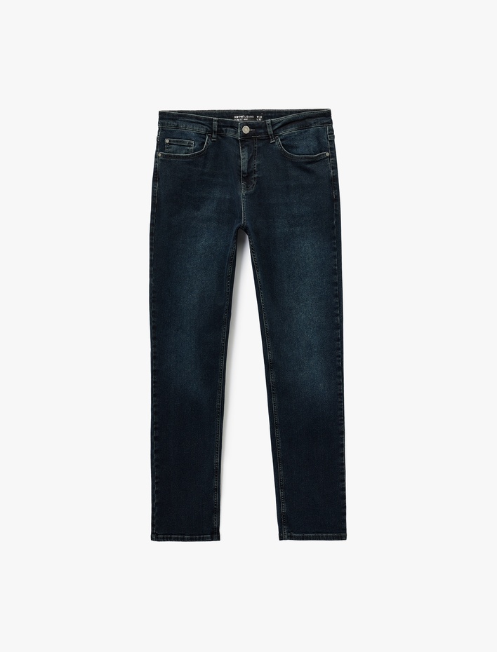  Normal Bel Pamuklu Slim Fit Jean Pantolon - Brad Jean