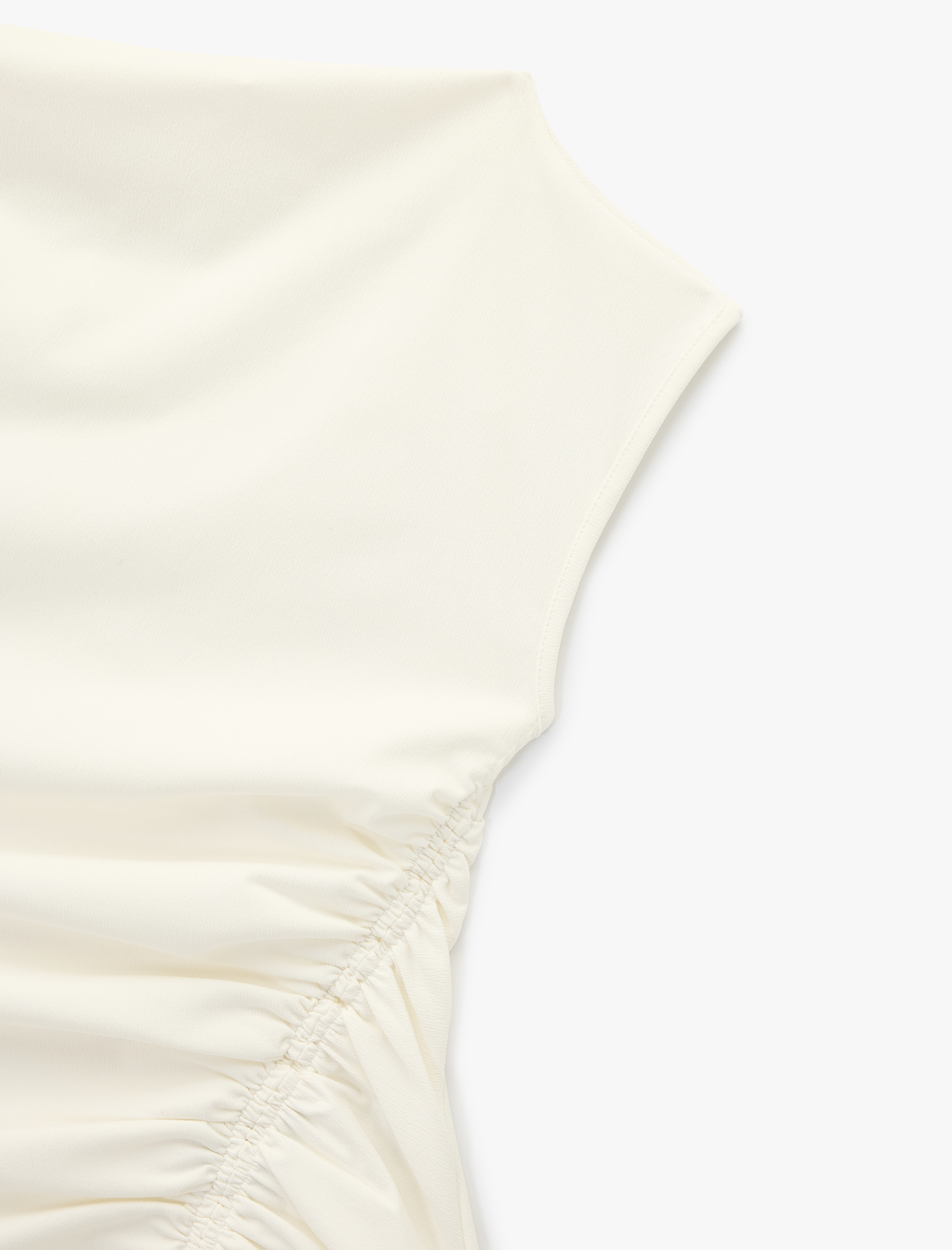   Kolsuz Drape Detaylı Asimetrik Tişört