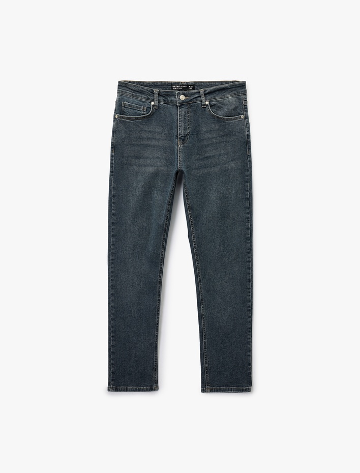  Normal Bel Pamuklu Slim Fit Jean Pantolon - Brad Jean