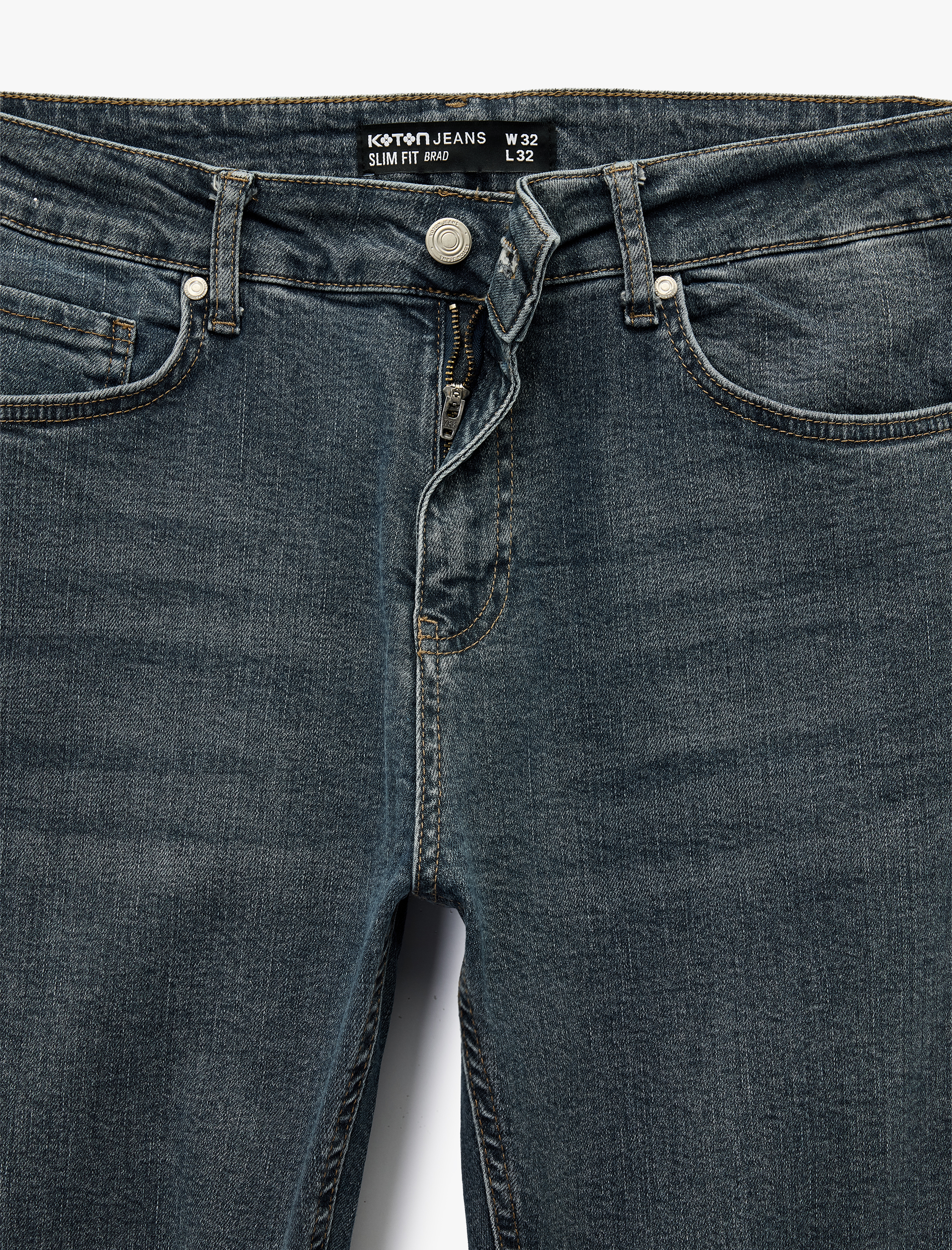   Normal Bel Pamuklu Slim Fit Jean Pantolon - Brad Jean