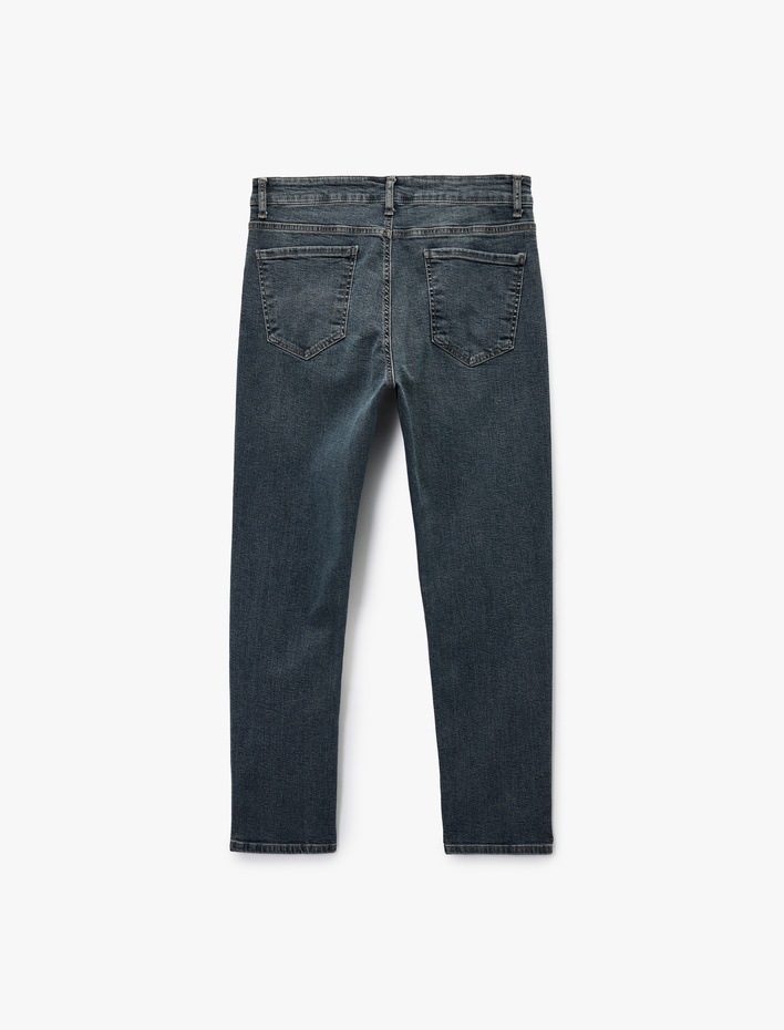  Normal Bel Pamuklu Slim Fit Jean Pantolon - Brad Jean