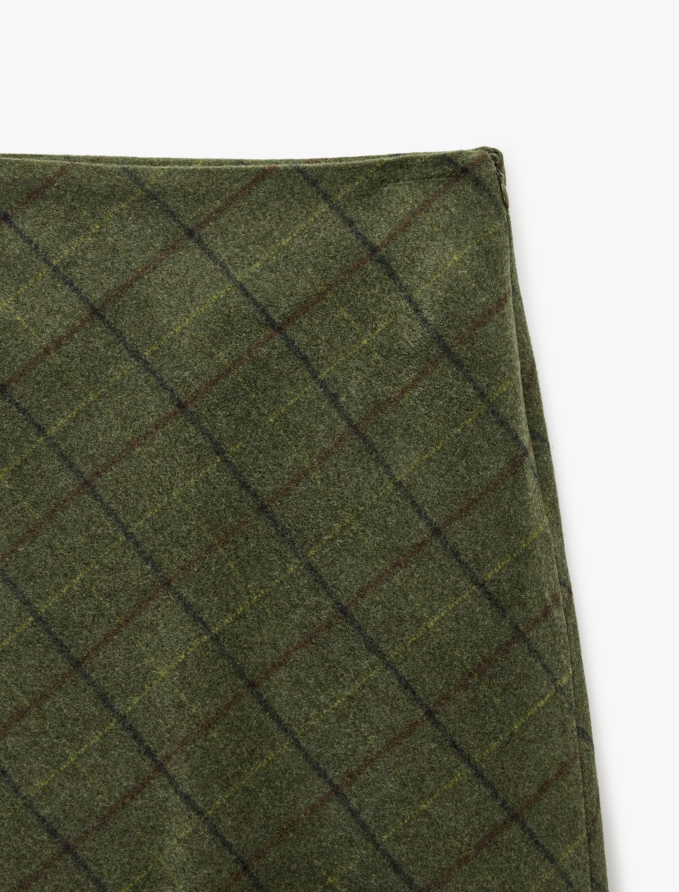   A Kesim Kareli Kışlık Mini Etek