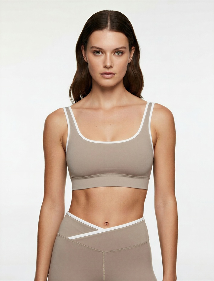  Kolsuz U Yaka Biyeli Sporcu Sütyeni