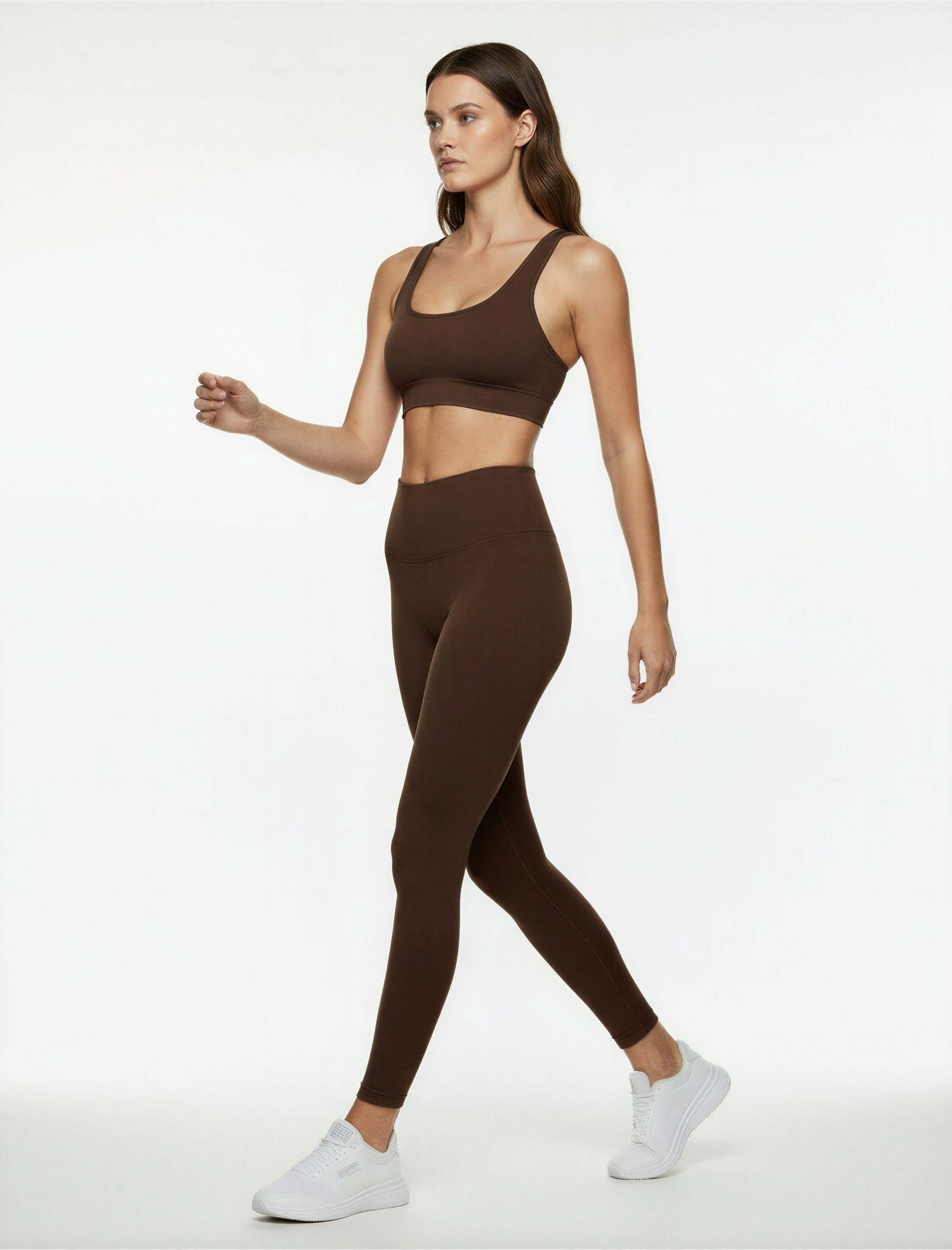   Yüksek Bel Slim Fit Dikiş Detaylı Spor Tayt