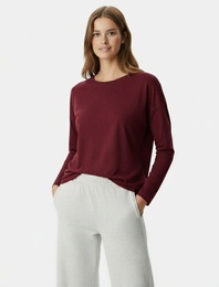 Uzun Kollu Bisiklet Yaka Çizgili Tişört