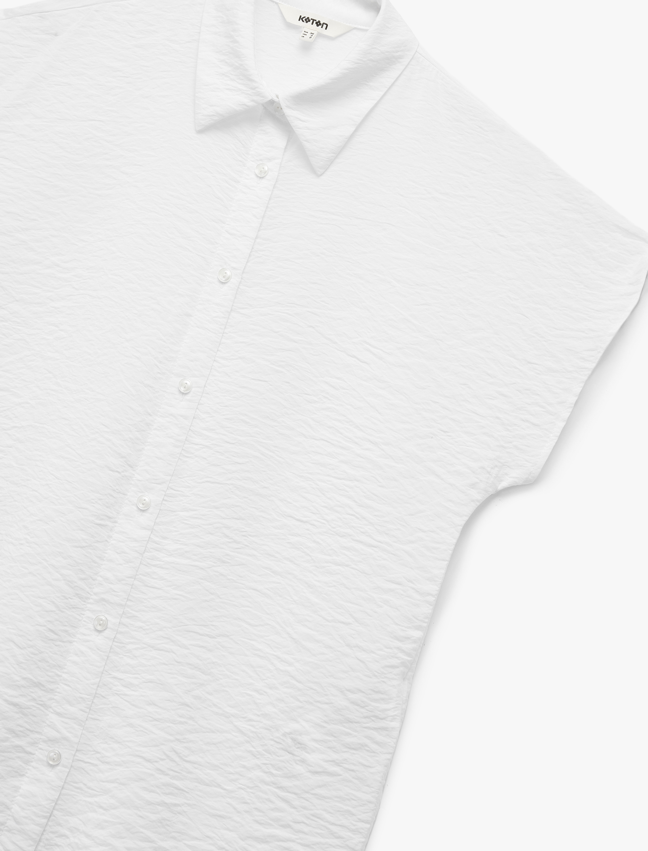   Regular Fit Kap Kol Düğmeli Klasik Yaka Viskon Gömlek