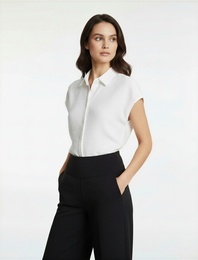 Regular Fit Kap Kol Düğmeli Klasik Yaka Viskon Gömlek