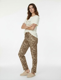 Rahat Kalıp Pamuklu Örme Pijama Takımı