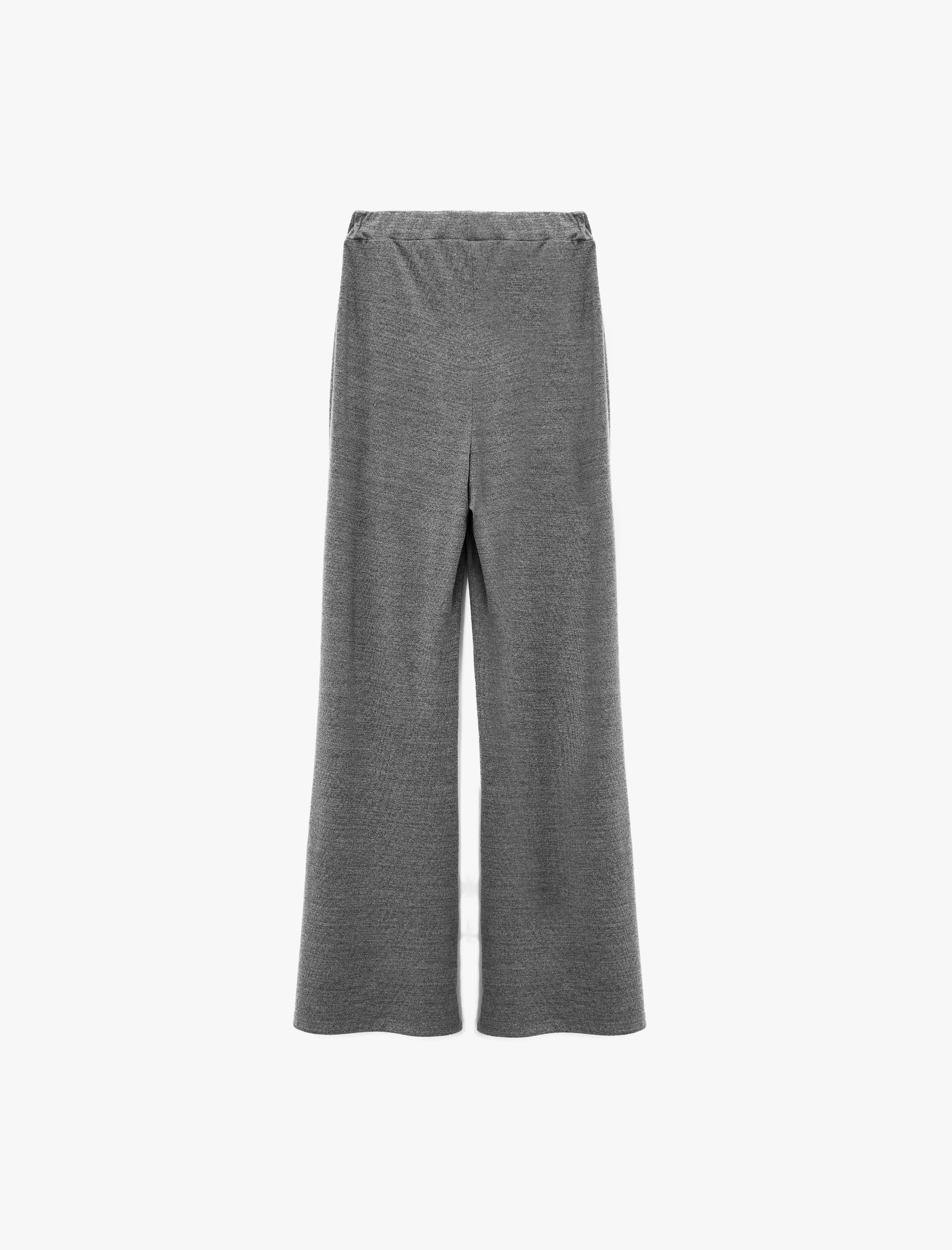   Rahat Kalıp Düz Bol Paça Uzun Pijama Altı