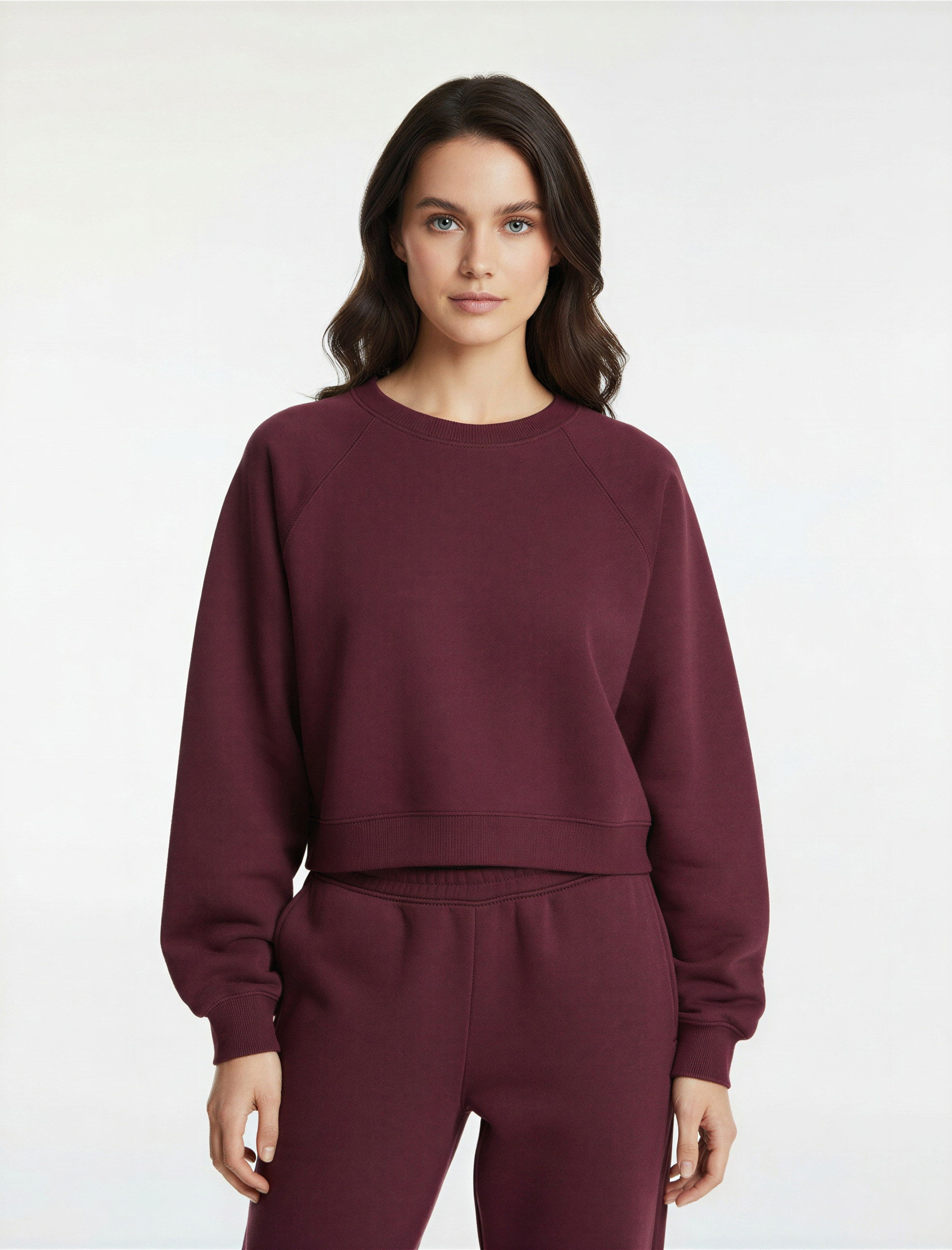   Regular Fit Üç İplik Şardonlu Uzun Kollu Bisiklet Yaka Basic Sweatshirt