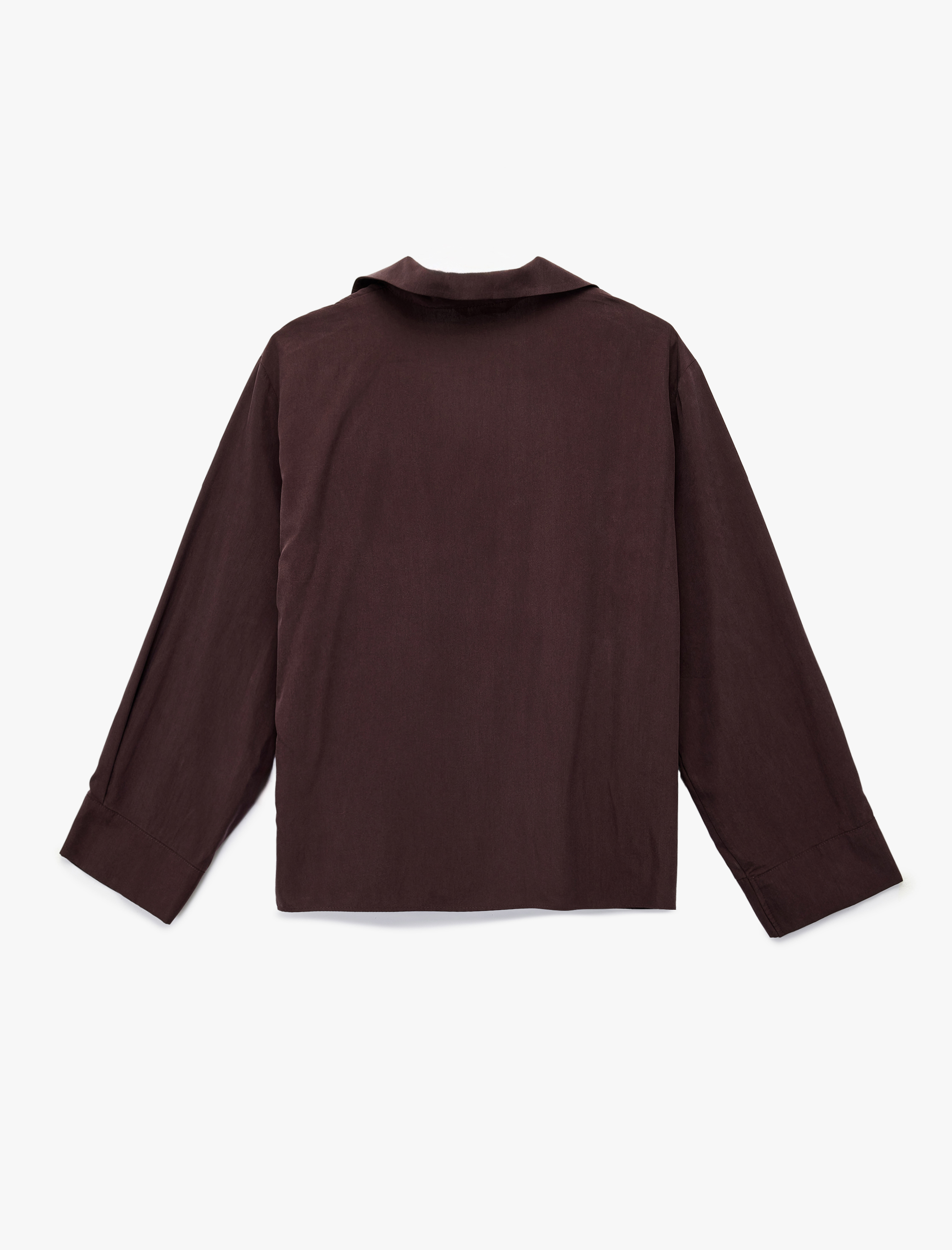   Uzun Kollu V Gömlek Yaka Bluz