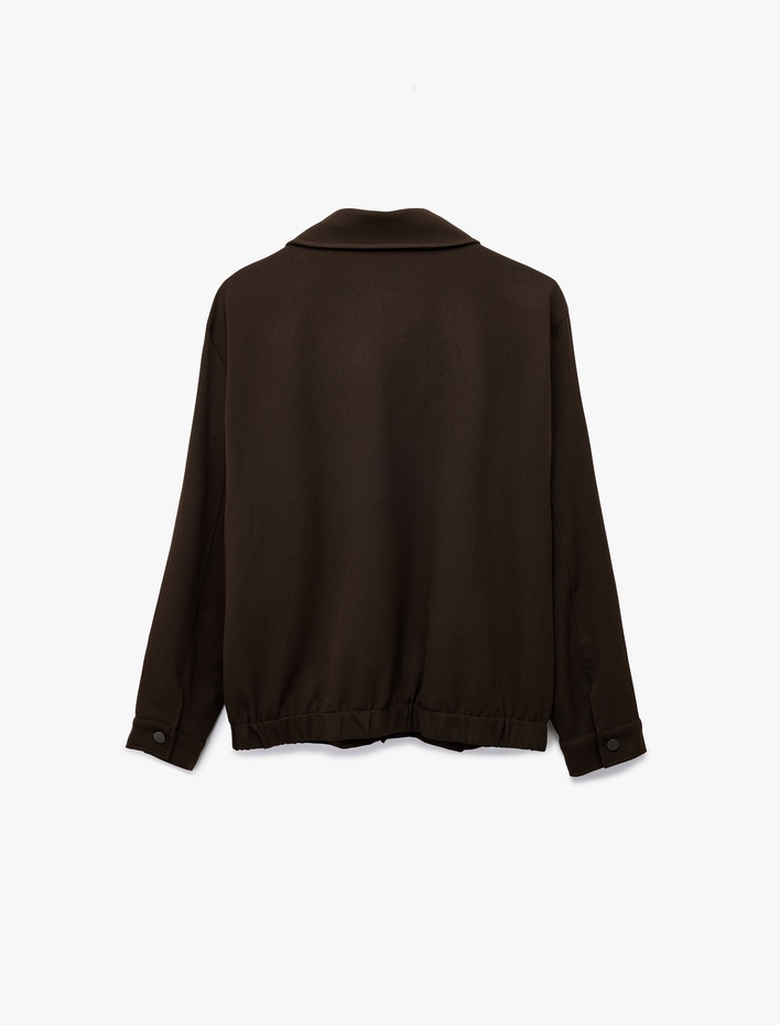  Regular Fit Astarlı Uzun Kollu Cepli Düğmeli Ceket