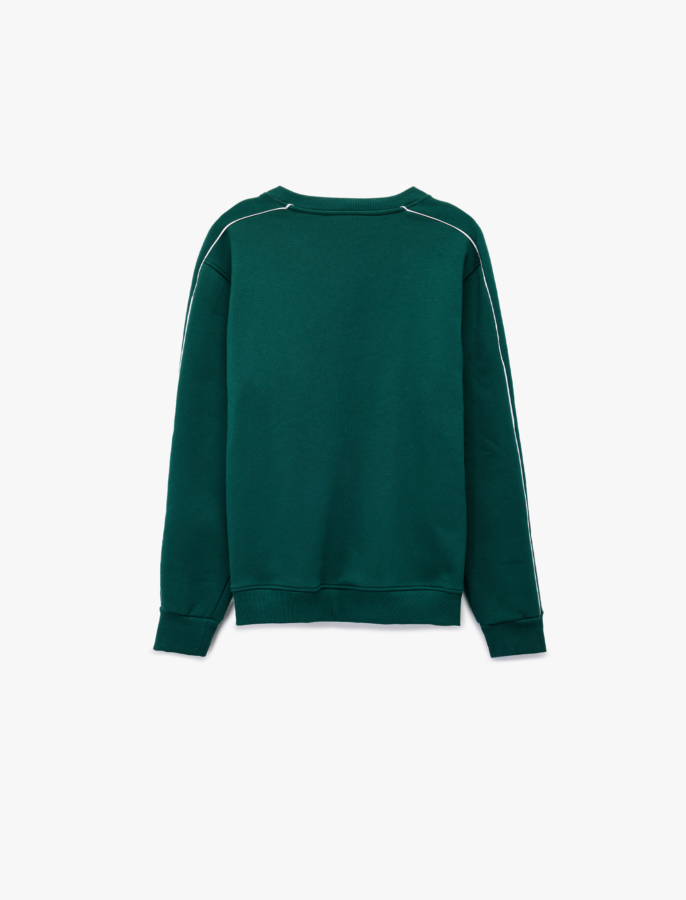   Bisiklet Yaka Uzun Kollu Baskılı Şardonlu Sweatshirt