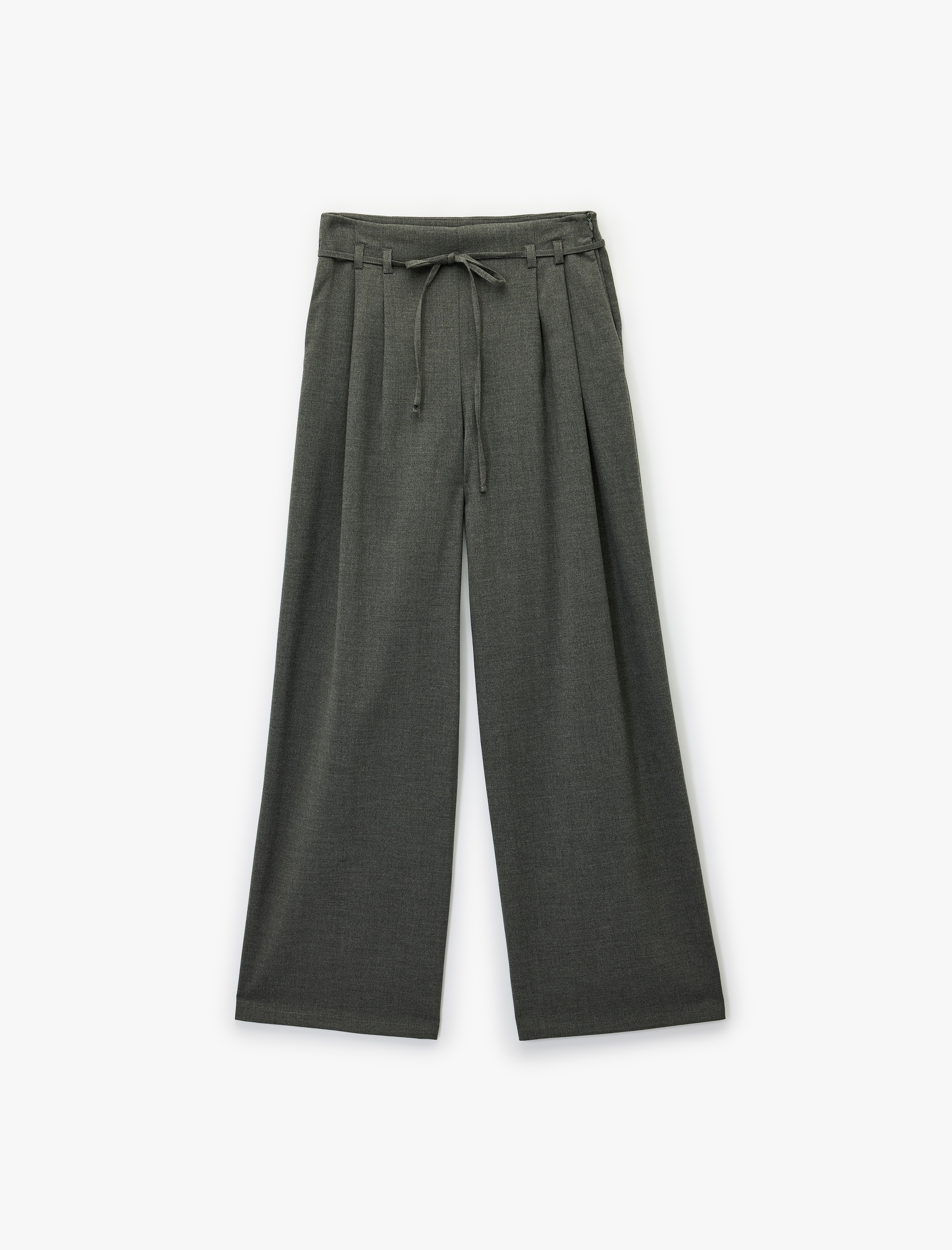   Beli Bağcıklı Cepli Geniş Paça Palazzo Pantolon