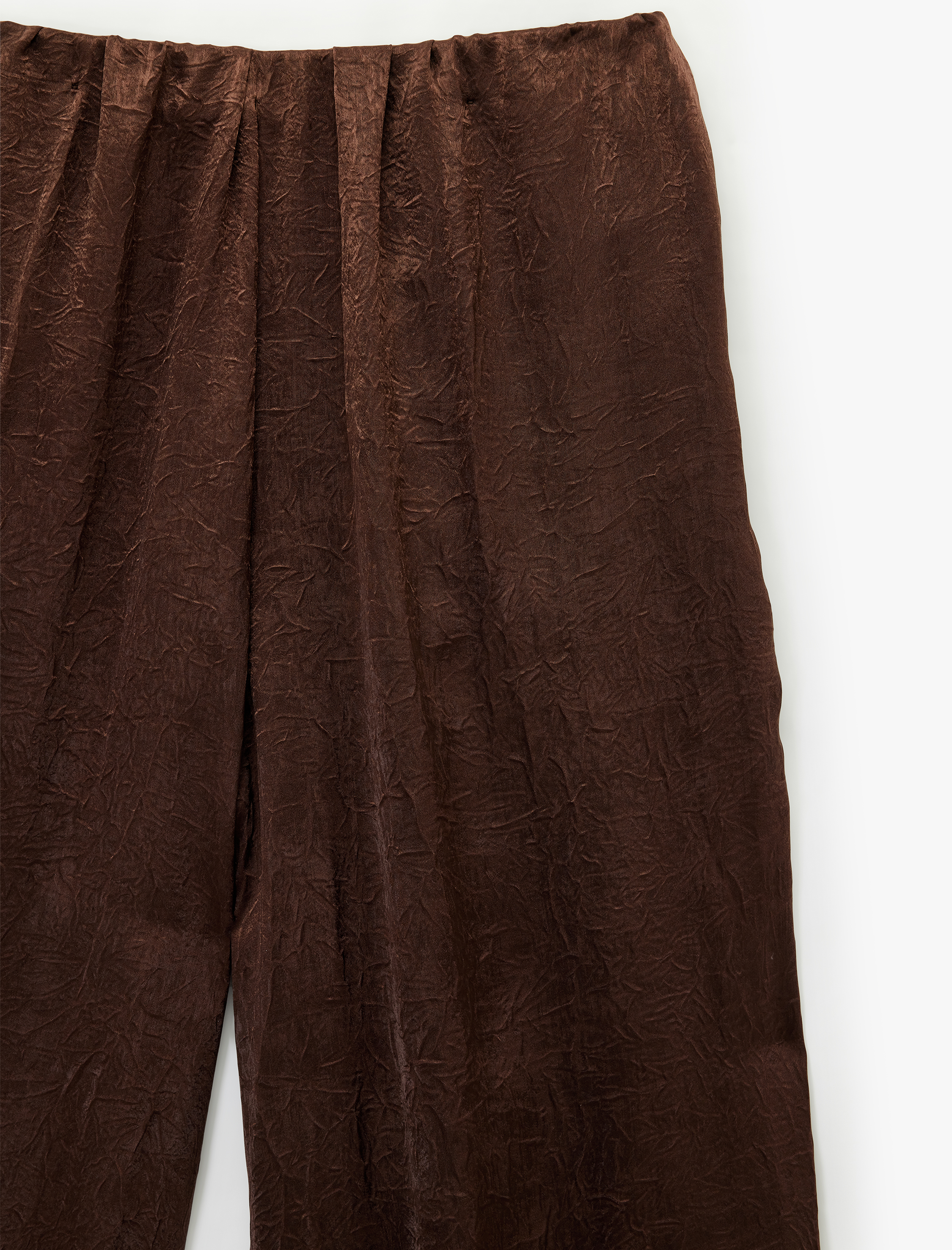   Bilek Boy Bol Kesim Dokulu Saten Harem Pantolon