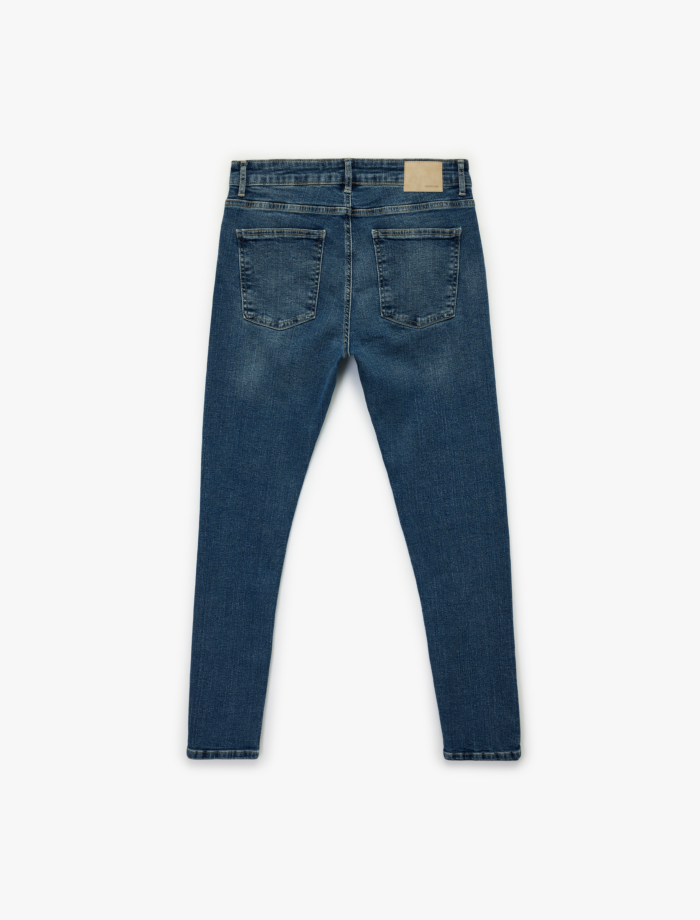   Normal Bel Cepli Dar Paça Demim Pantolon - Super Skinny Fit Justin Jeans